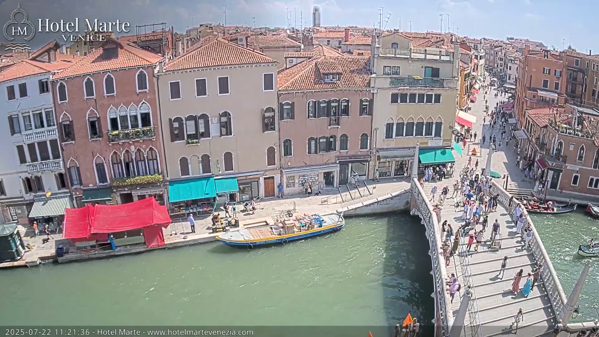 Venice , Ponte delle Guglie Bridge in Canal of Cannaregio - Venice, Veneto, Italy