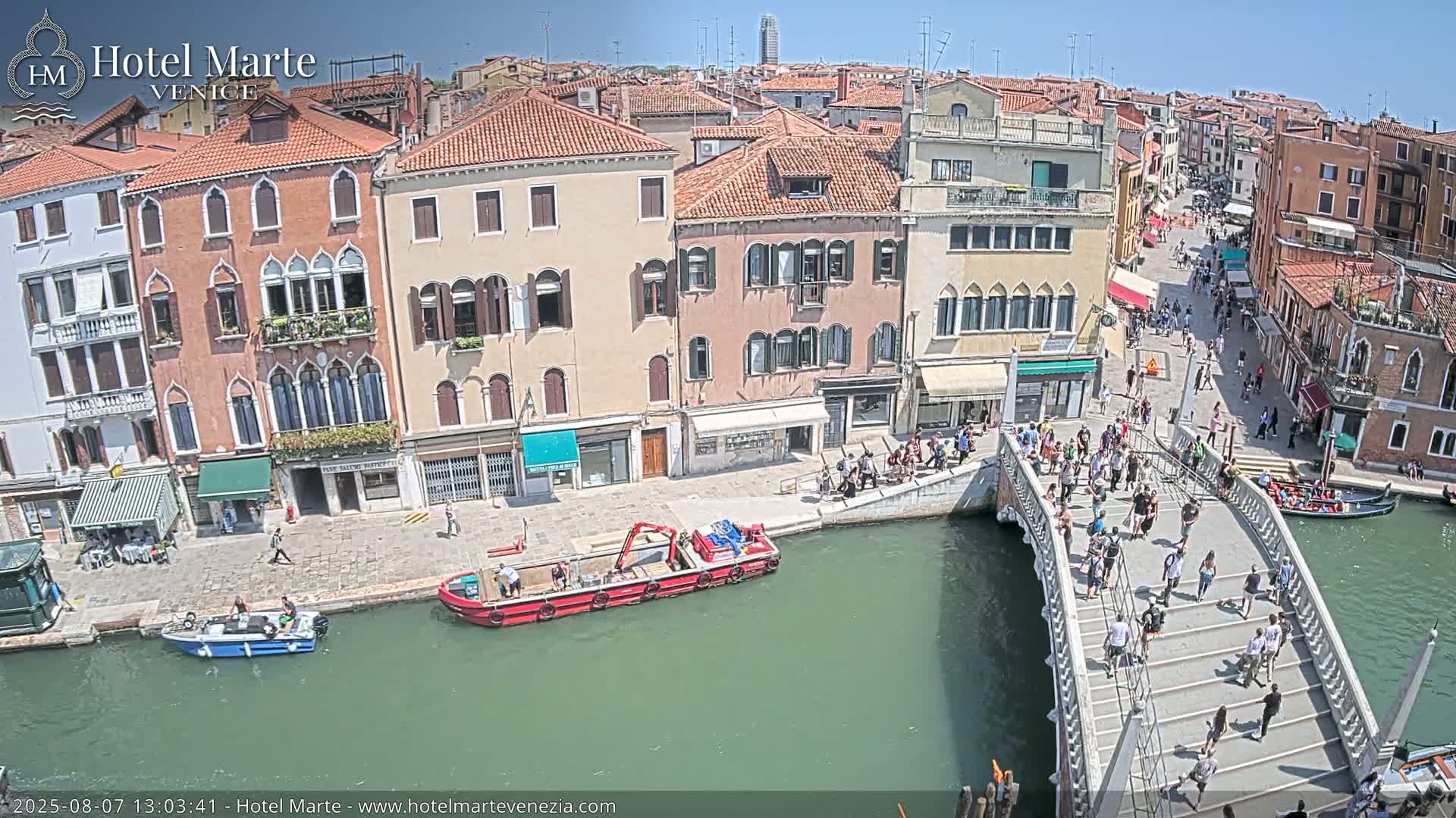 Venice , Ponte delle Guglie Bridge in Canal of Cannaregio - Venice, Veneto, Italy
