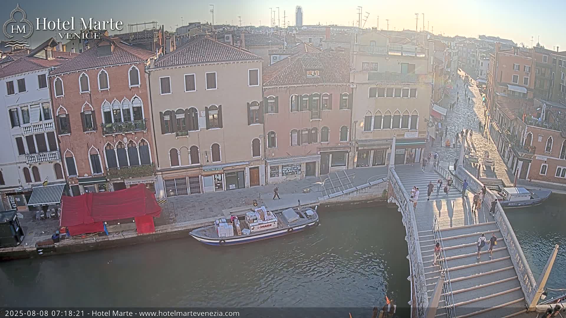 Venice , Ponte delle Guglie Bridge in Canal of Cannaregio - Venice, Veneto, Italy
