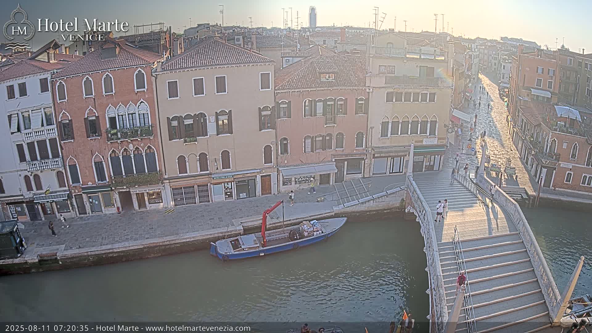 Venice , Ponte delle Guglie Bridge in Canal of Cannaregio - Venice, Veneto, Italy