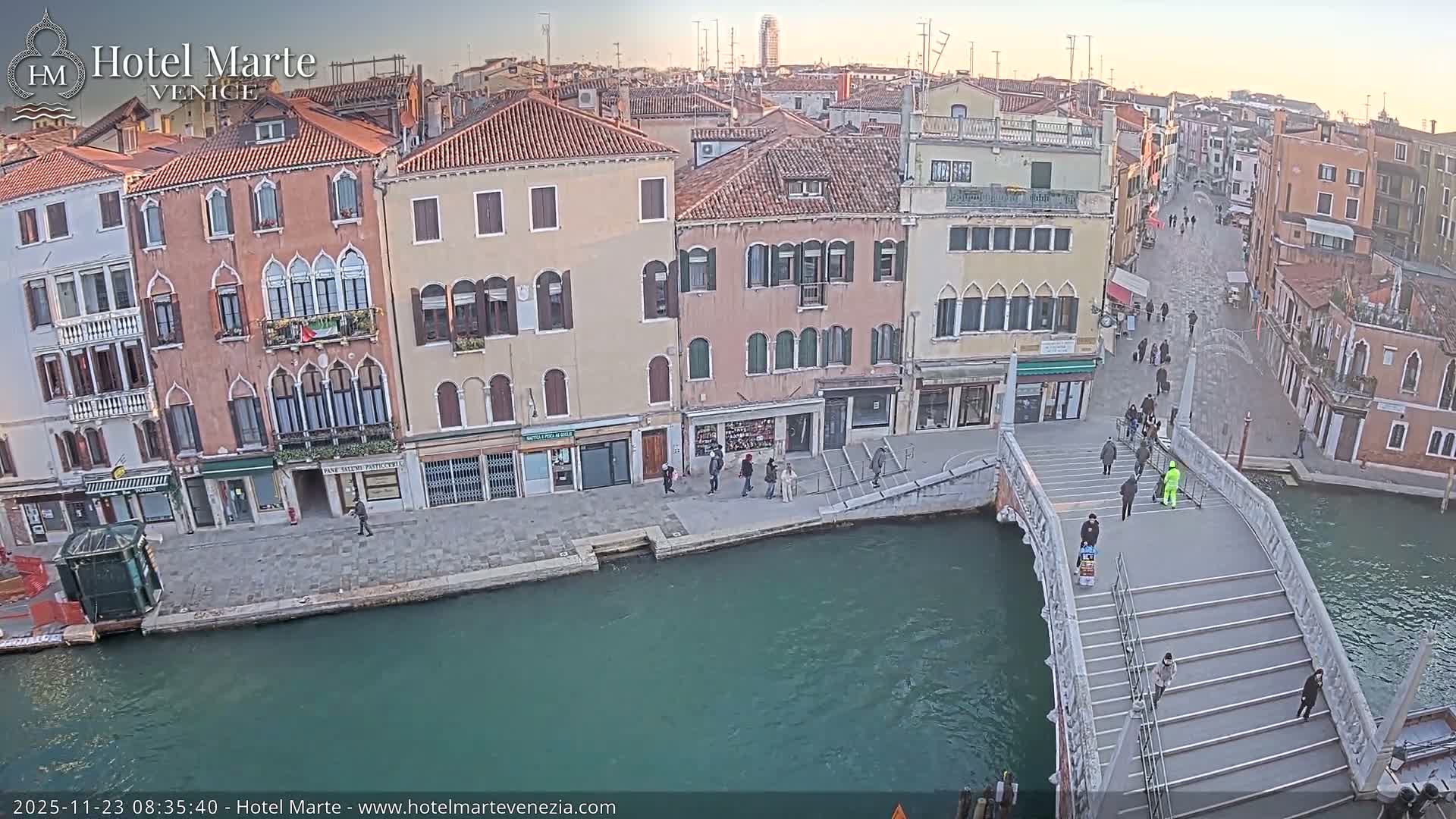 Venice , Ponte delle Guglie Bridge in Canal of Cannaregio - Venice, Veneto, Italy
