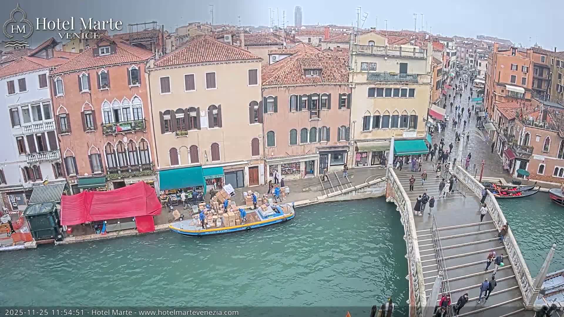 Venice , Ponte delle Guglie Bridge in Canal of Cannaregio - Venice, Veneto, Italy