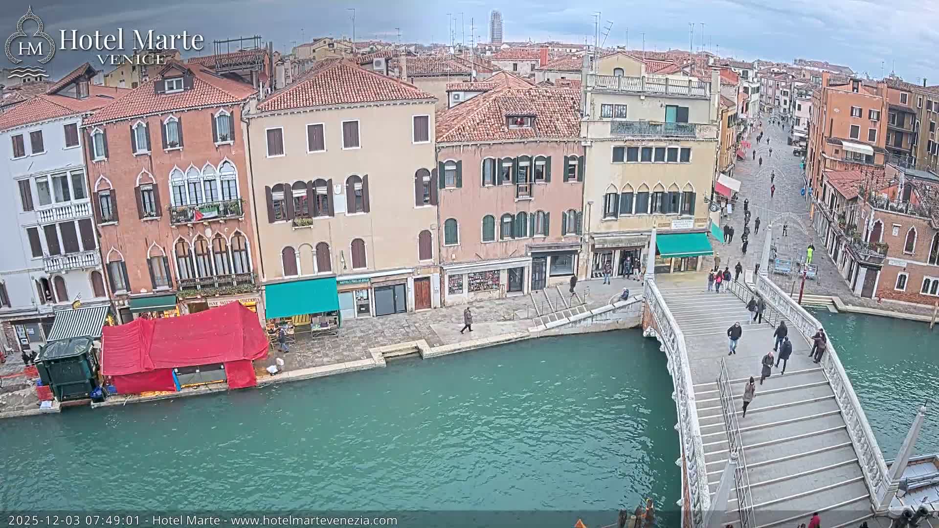 Venice , Ponte delle Guglie Bridge in Canal of Cannaregio - Venice, Veneto, Italy