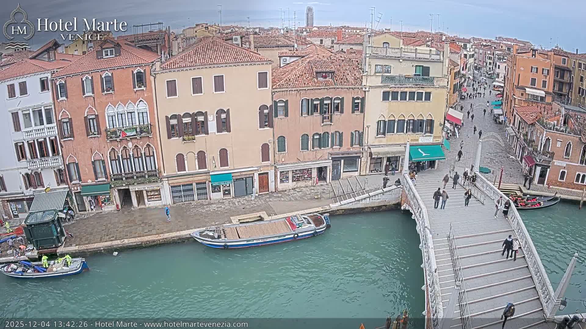 Venice , Ponte delle Guglie Bridge in Canal of Cannaregio - Venice, Veneto, Italy
