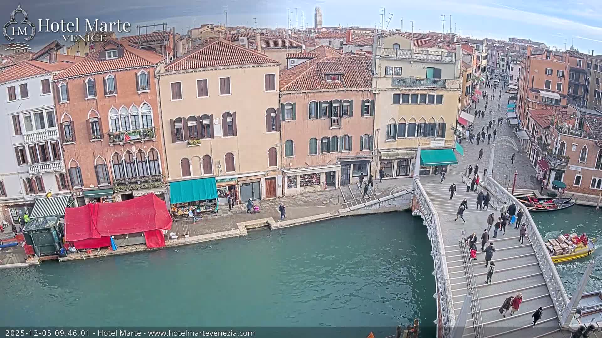 Venice , Ponte delle Guglie Bridge in Canal of Cannaregio - Venice, Veneto, Italy