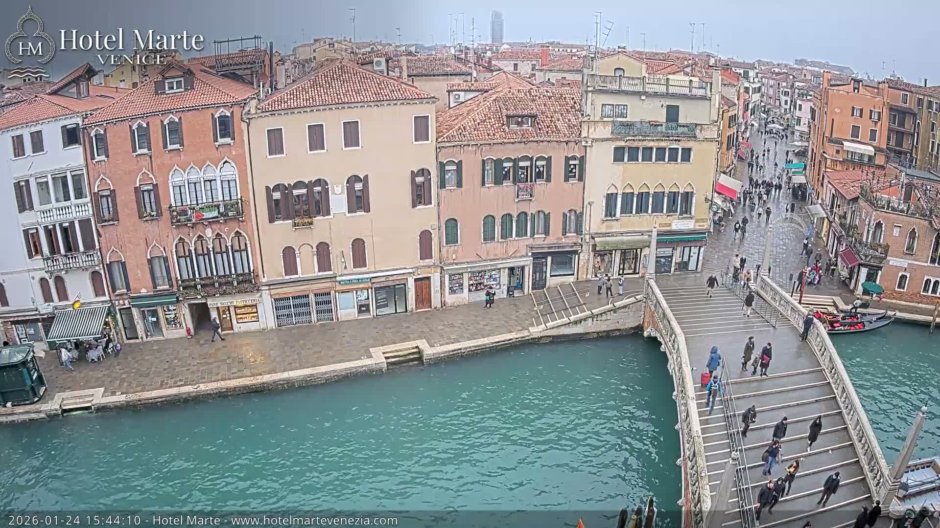 Venice , Ponte delle Guglie Bridge in Canal of Cannaregio - Venice, Veneto, Italy
