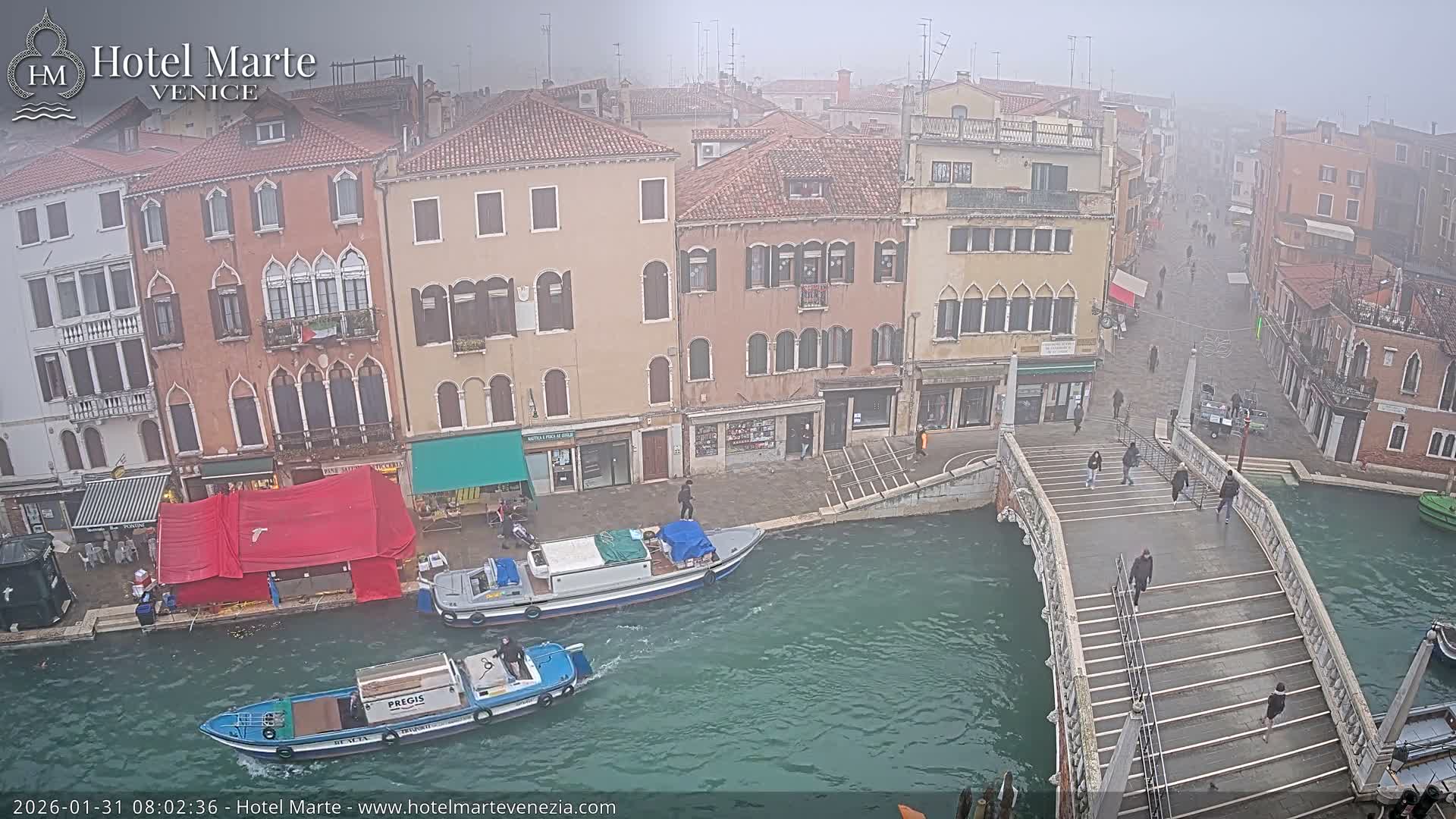 Venice , Ponte delle Guglie Bridge in Canal of Cannaregio - Venice, Veneto, Italy