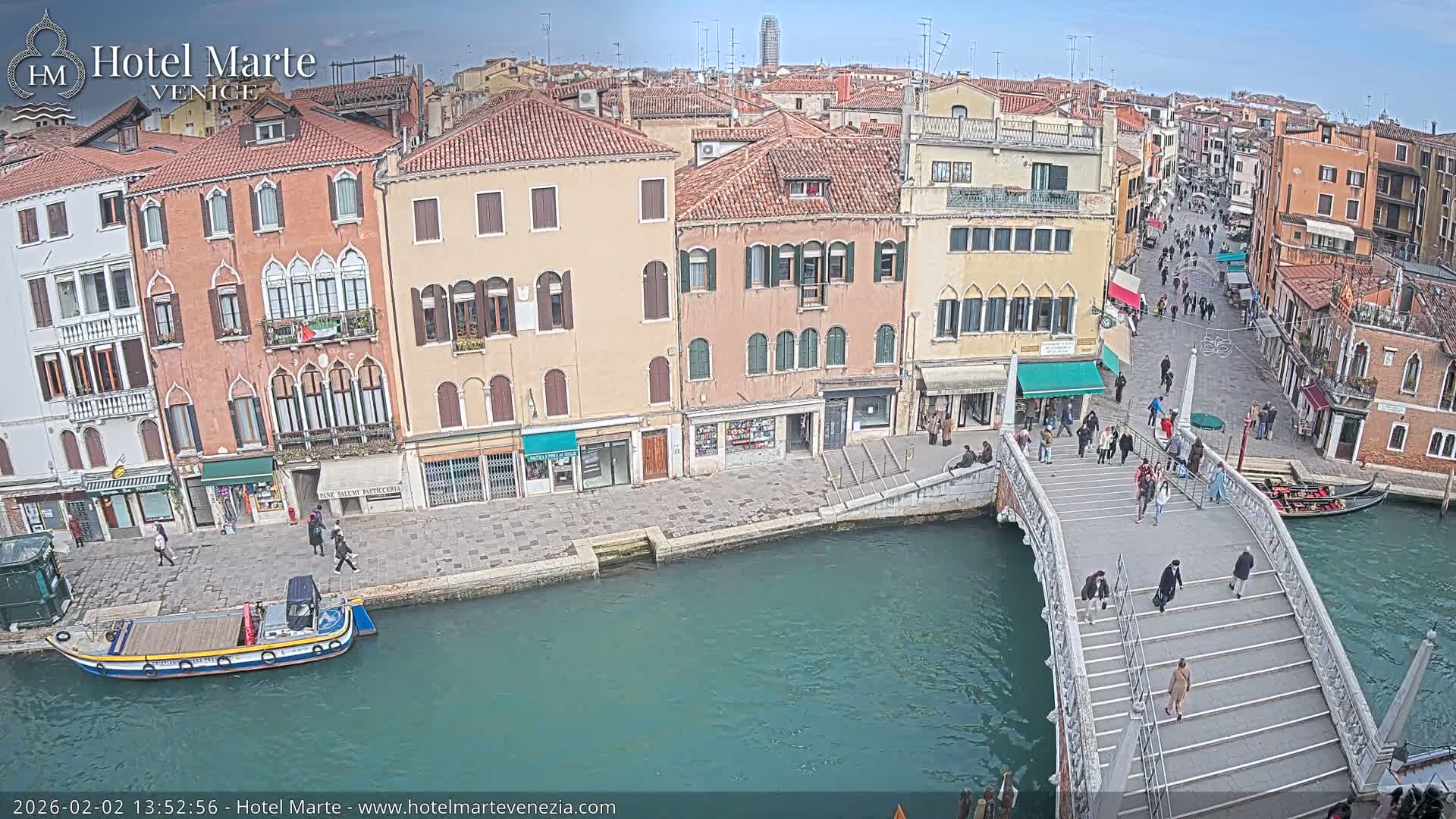 Venice , Ponte delle Guglie Bridge in Canal of Cannaregio - Venice, Veneto, Italy