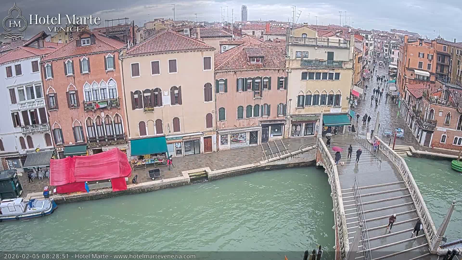 Venice , Ponte delle Guglie Bridge in Canal of Cannaregio - Venice, Veneto, Italy
