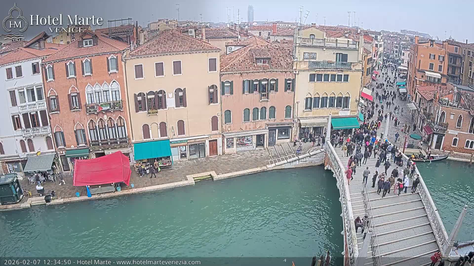 Venice , Ponte delle Guglie Bridge in Canal of Cannaregio - Venice, Veneto, Italy
