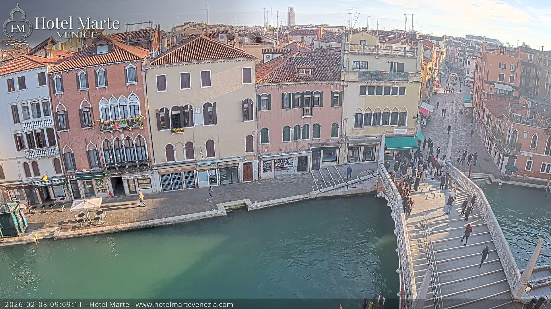 Venice , Ponte delle Guglie Bridge in Canal of Cannaregio - Venice, Veneto, Italy