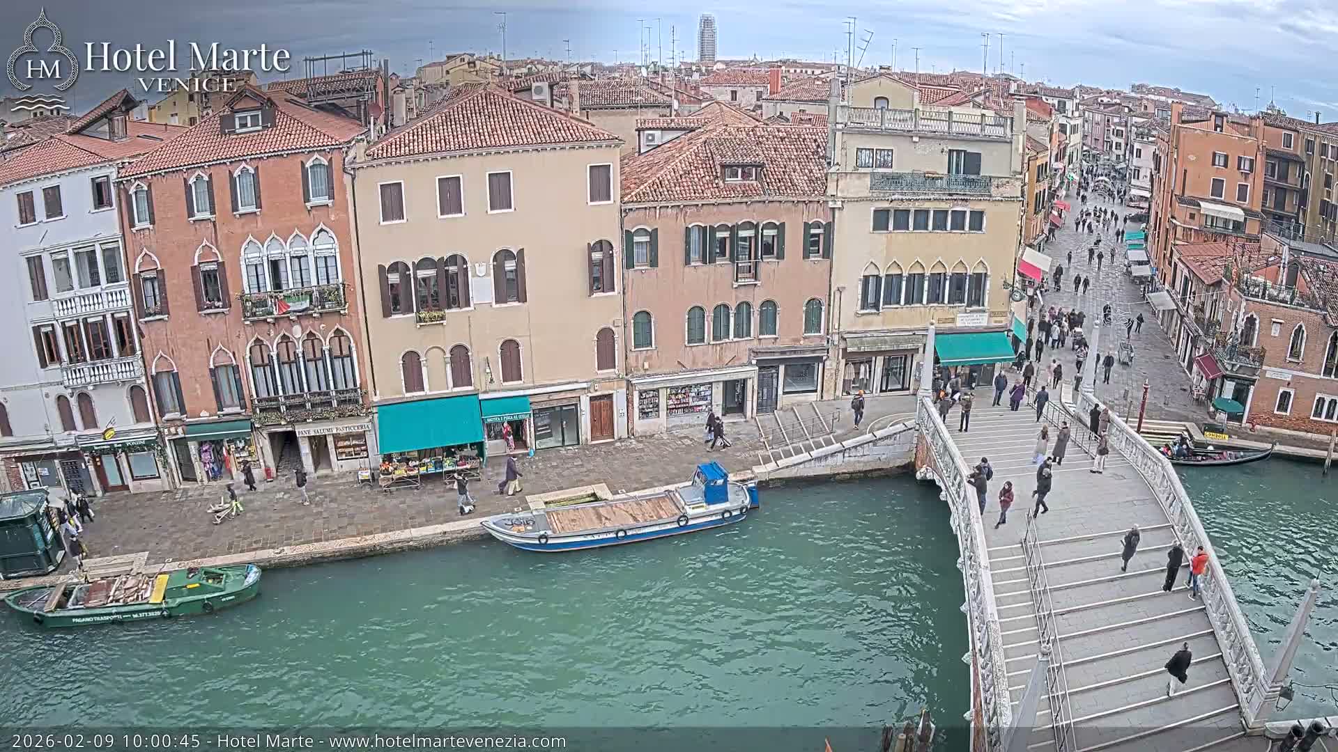 Venice , Ponte delle Guglie Bridge in Canal of Cannaregio - Venice, Veneto, Italy