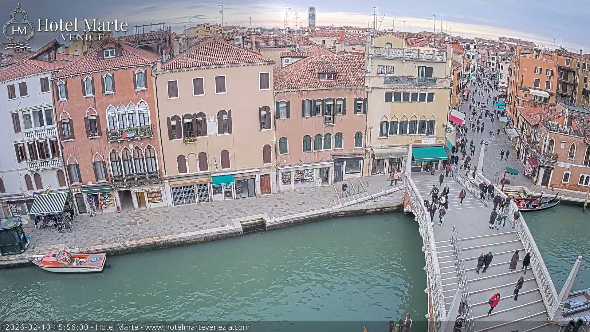 Venice , Ponte delle Guglie Bridge in Canal of Cannaregio - Venice, Veneto, Italy
