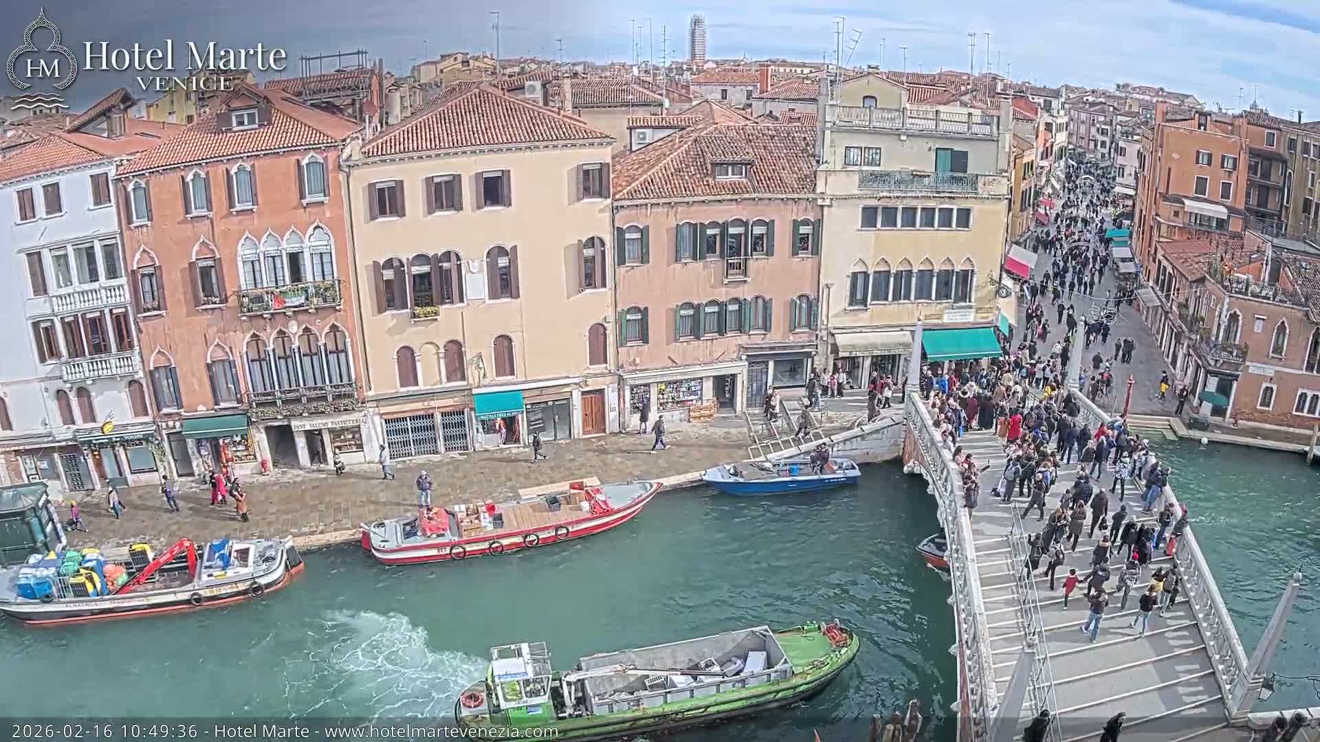 Venice , Ponte delle Guglie Bridge in Canal of Cannaregio - Venice, Veneto, Italy