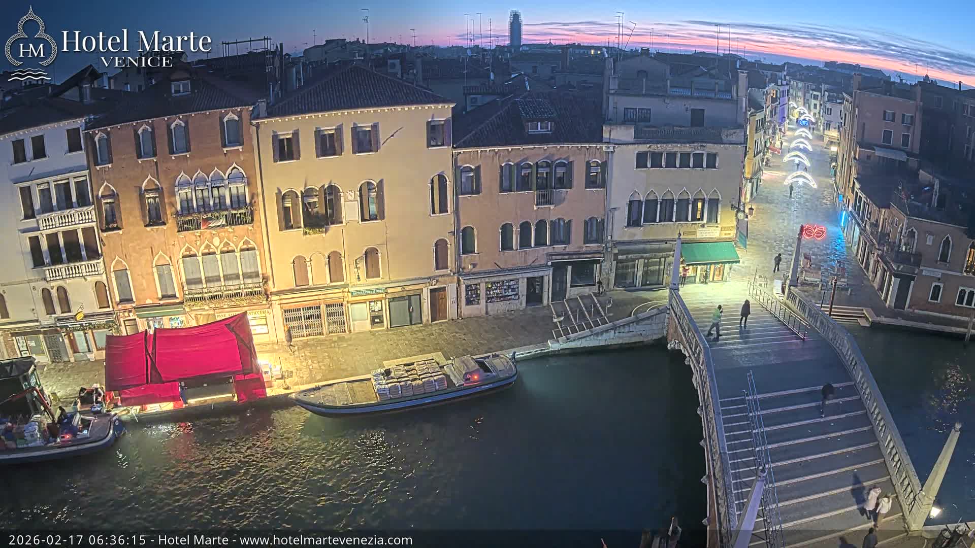 Venice , Ponte delle Guglie Bridge in Canal of Cannaregio - Venice, Veneto, Italy