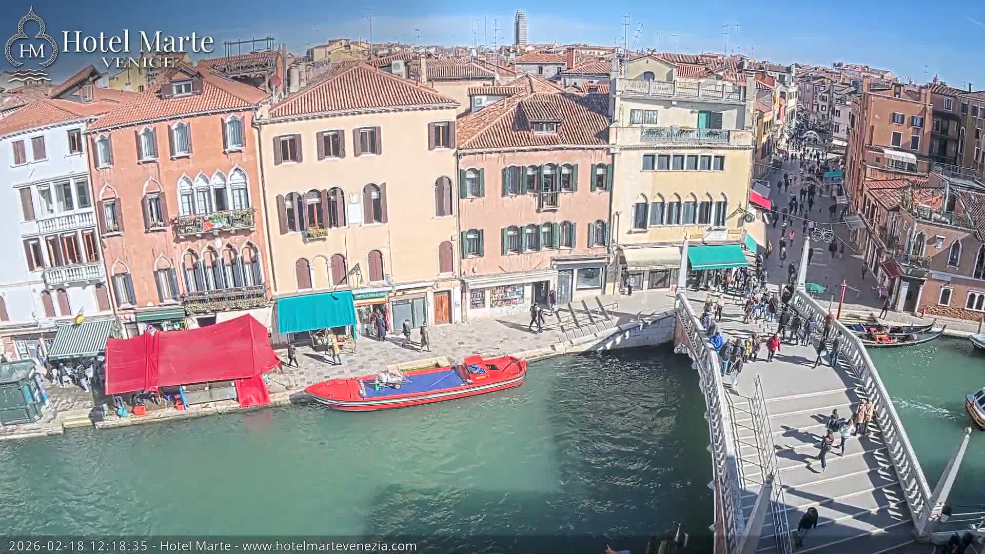 Venice , Ponte delle Guglie Bridge in Canal of Cannaregio - Venice, Veneto, Italy