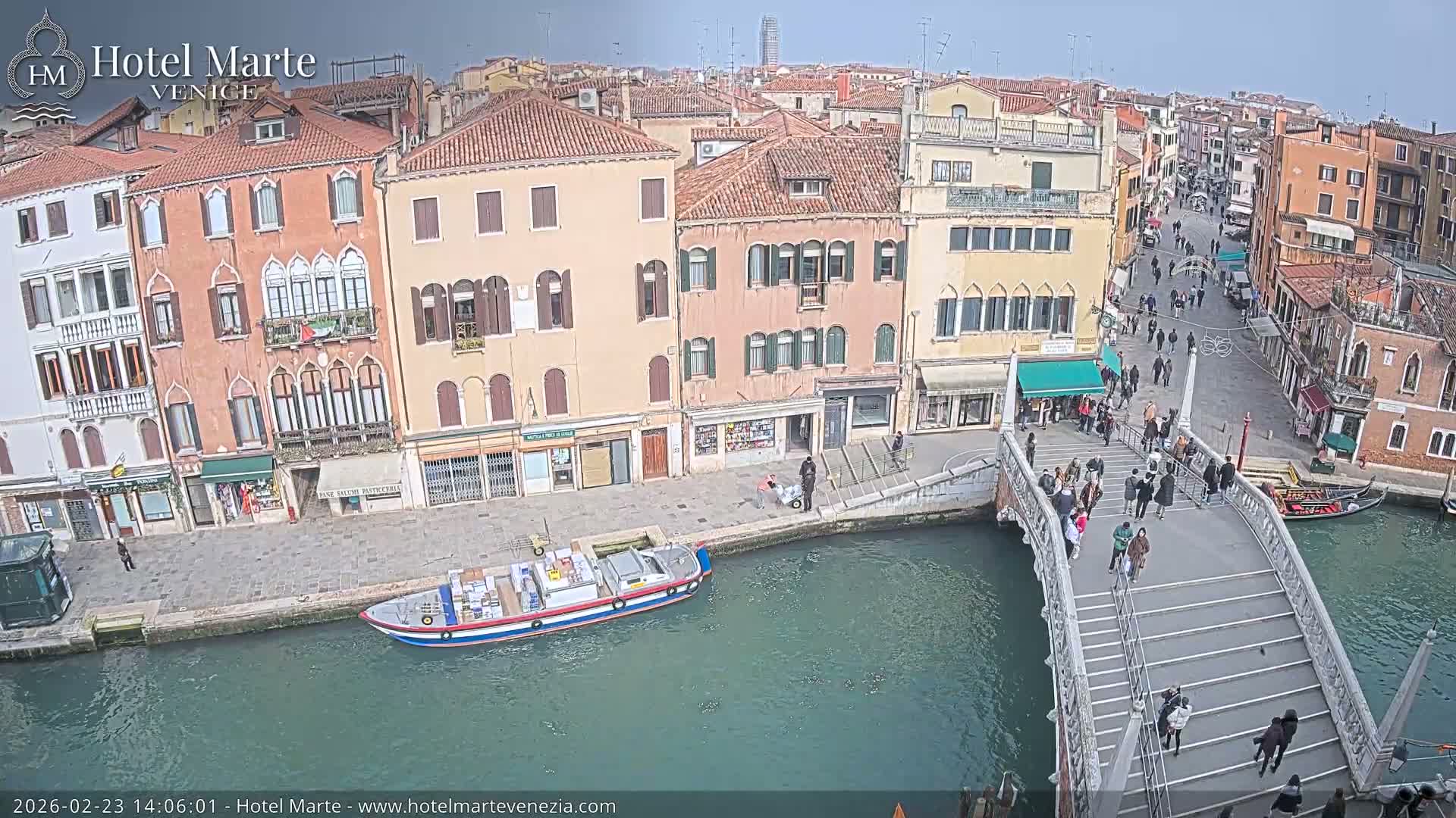 Venice , Ponte delle Guglie Bridge in Canal of Cannaregio - Venice, Veneto, Italy