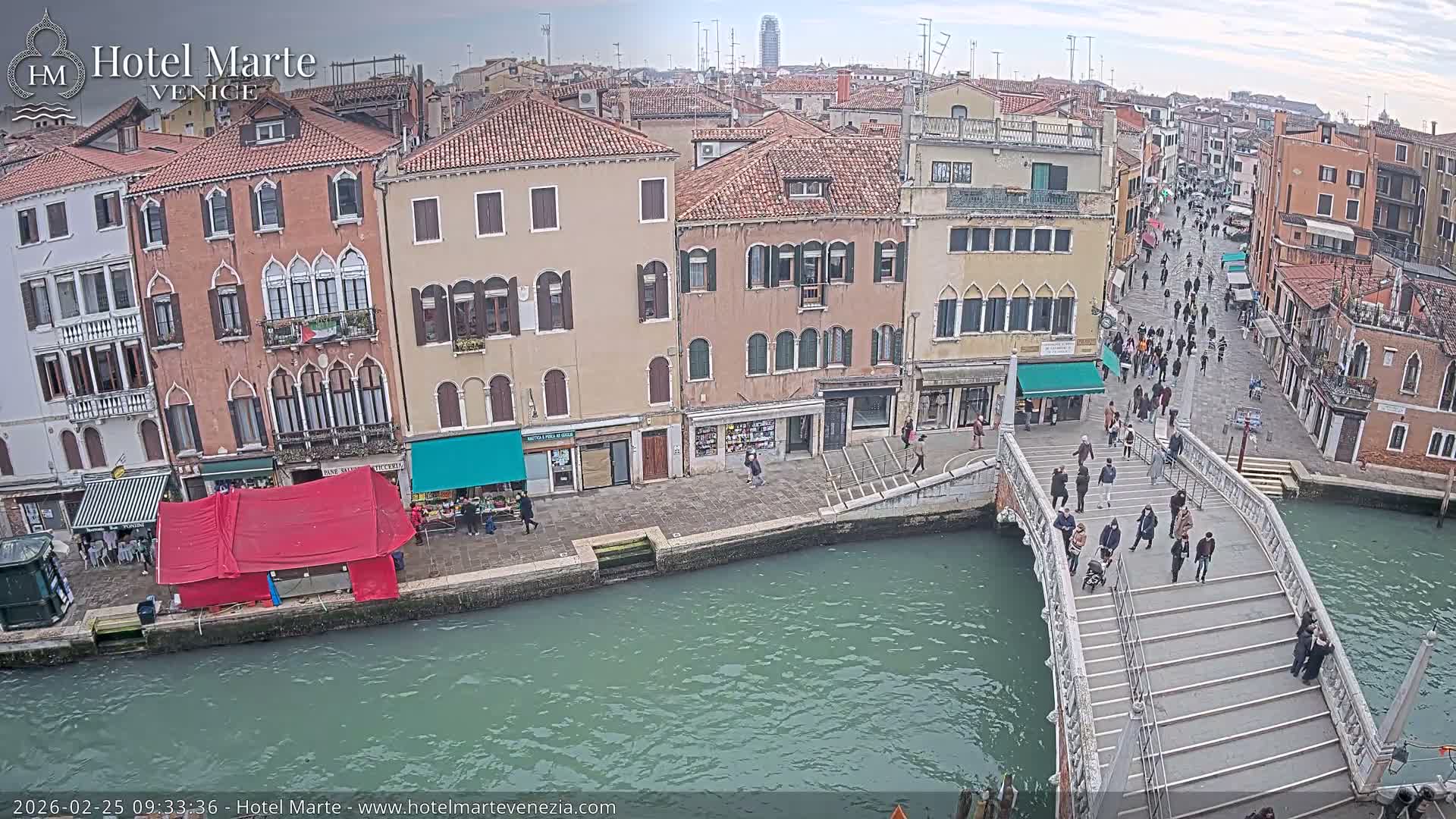Venice , Ponte delle Guglie Bridge in Canal of Cannaregio - Venice, Veneto, Italy
