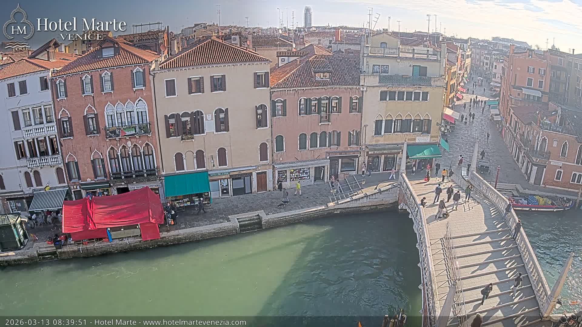 Venice , Ponte delle Guglie Bridge in Canal of Cannaregio - Venice, Veneto, Italy