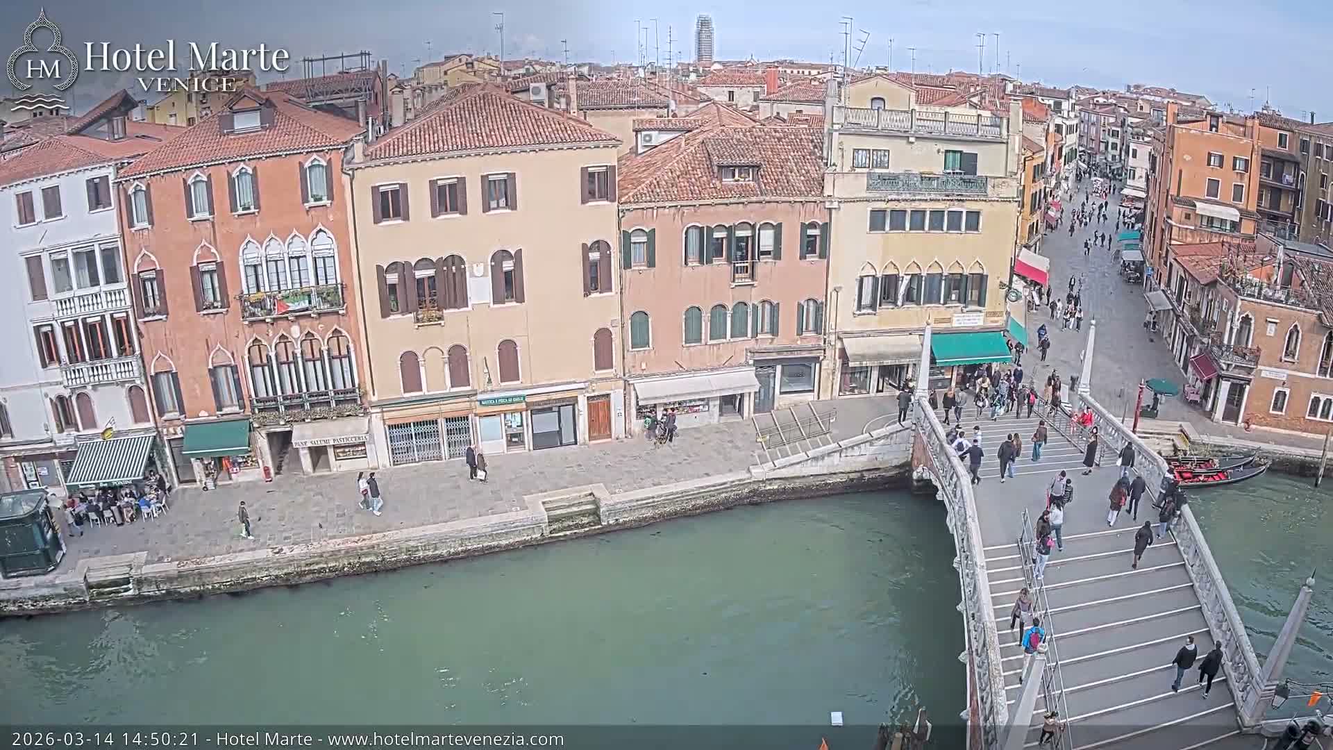 Venice , Ponte delle Guglie Bridge in Canal of Cannaregio - Venice, Veneto, Italy