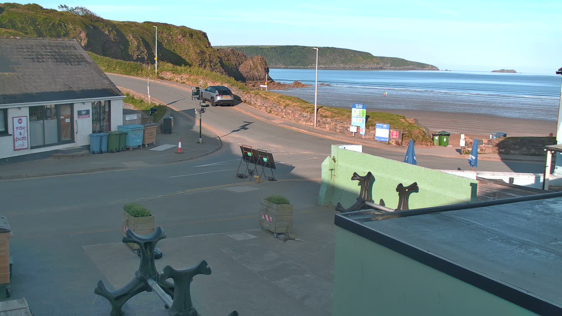 Broad Haven, Beach West View Live Cam - The Havens, Pembrokeshire, Dyfed, Wales, United Kingdom