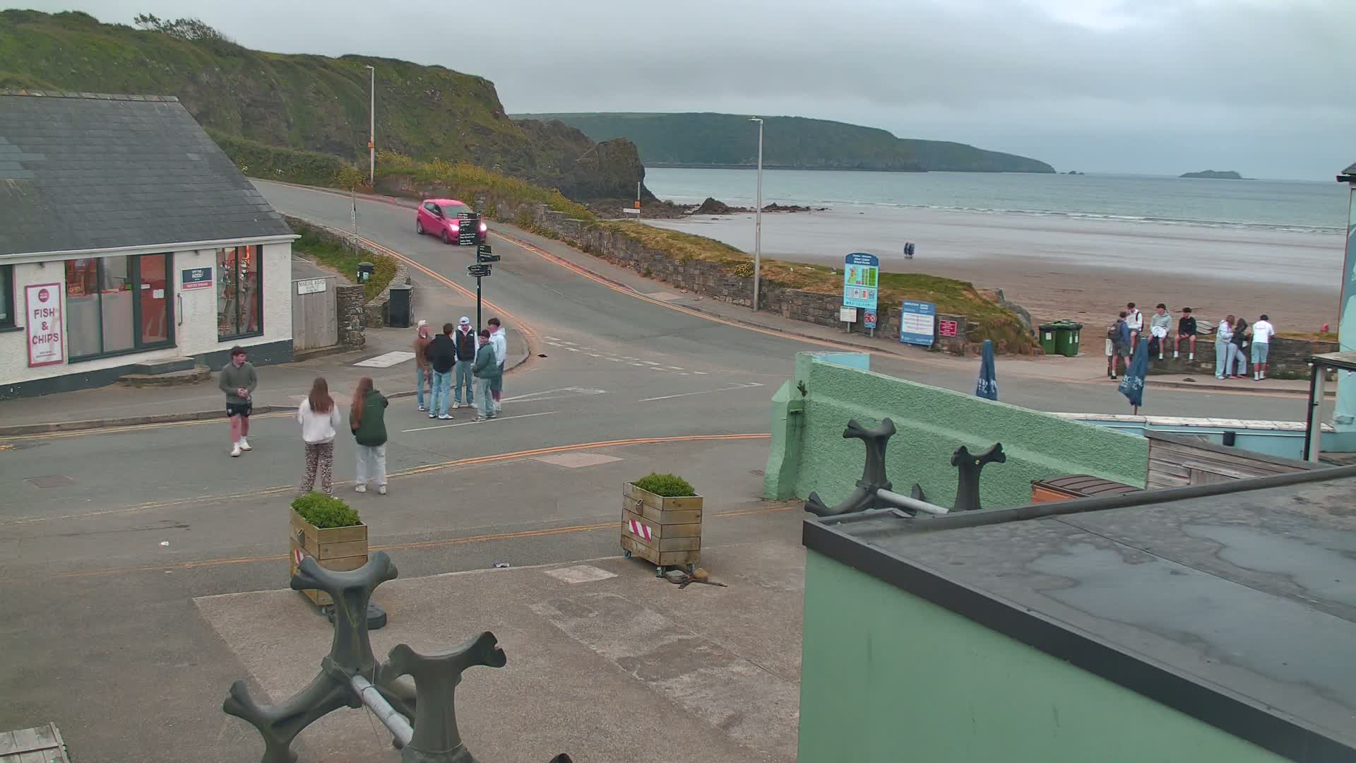 Broad Haven, Beach West View Live Cam - The Havens, Pembrokeshire, Dyfed, Wales, United Kingdom