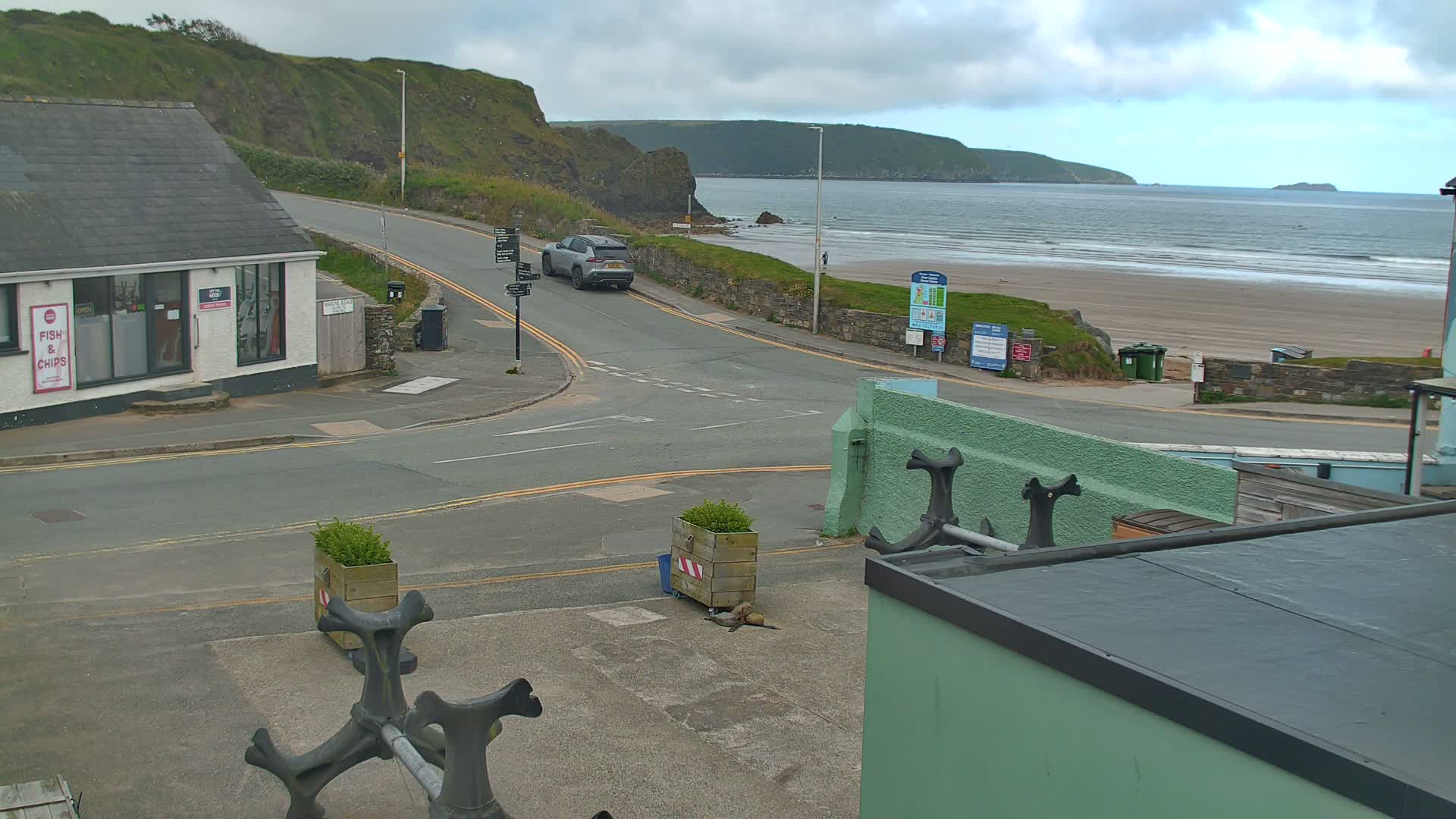 Broad Haven, Beach West View Live Cam - The Havens, Pembrokeshire, Dyfed, Wales, United Kingdom
