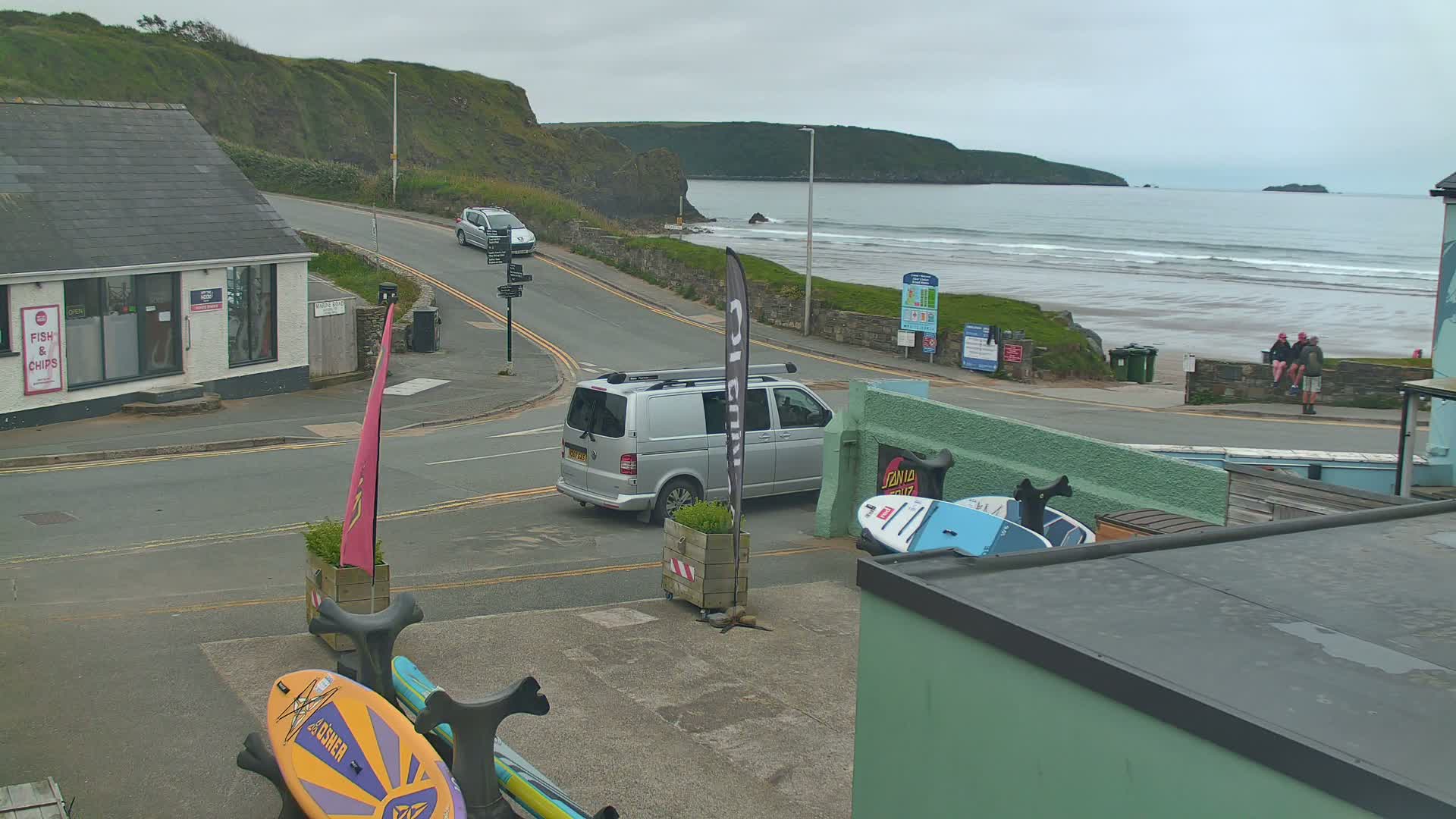 Broad Haven, Beach West View Live Cam - The Havens, Pembrokeshire, Dyfed, Wales, United Kingdom