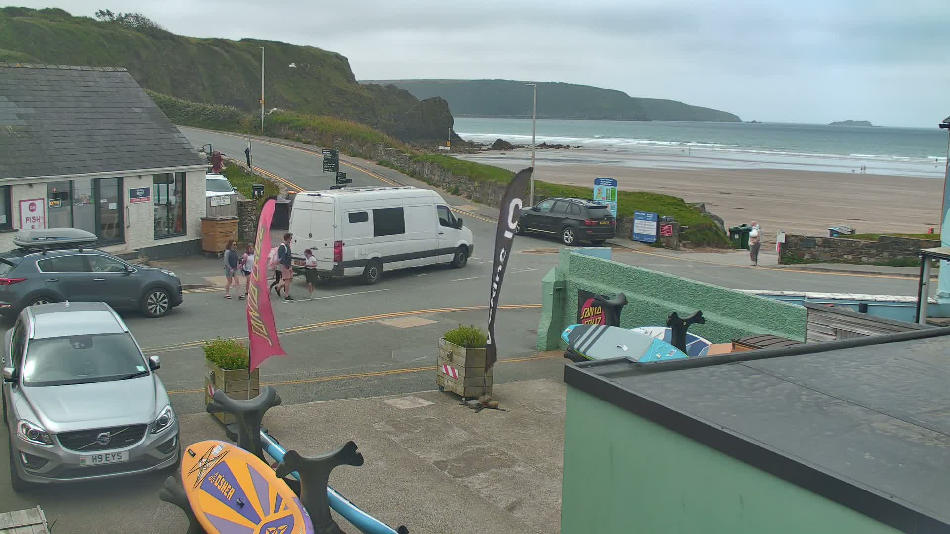 Broad Haven, Beach West View Live Cam - The Havens, Pembrokeshire, Dyfed, Wales, United Kingdom