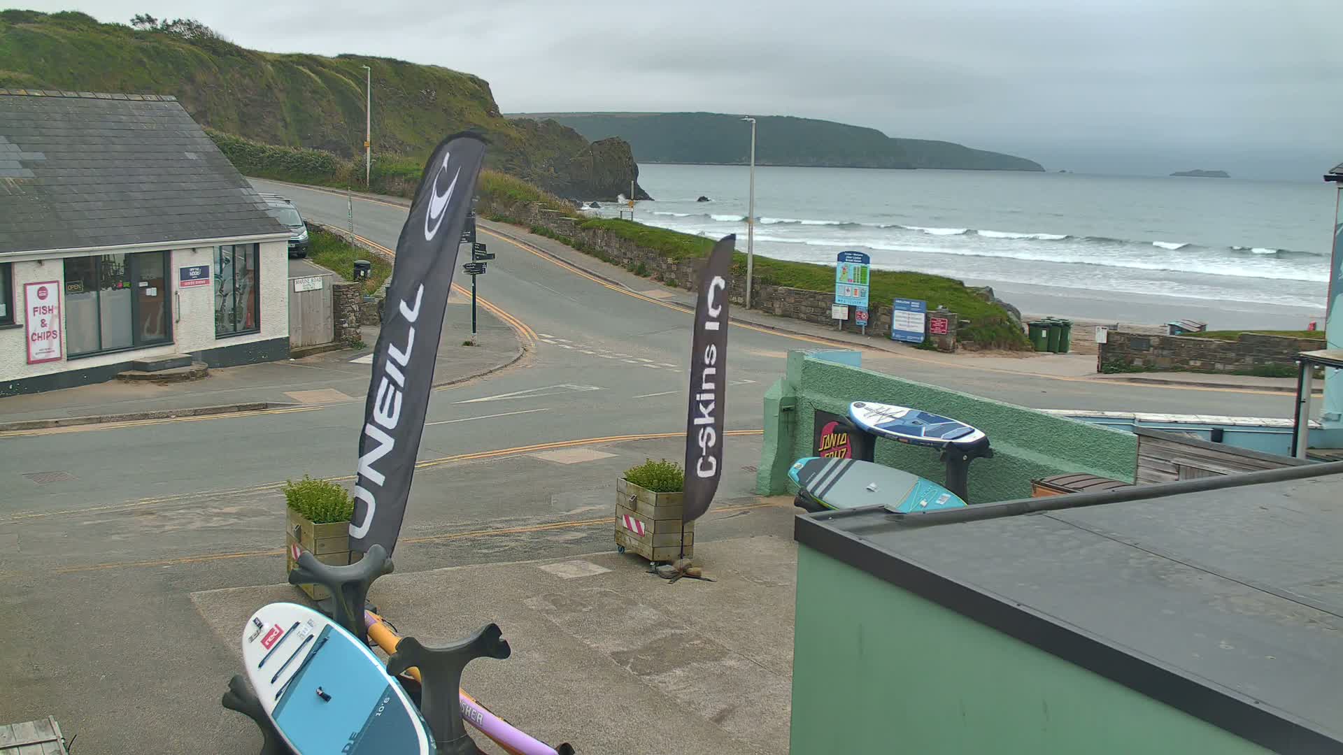 Broad Haven, Beach West View Live Cam - The Havens, Pembrokeshire, Dyfed, Wales, United Kingdom