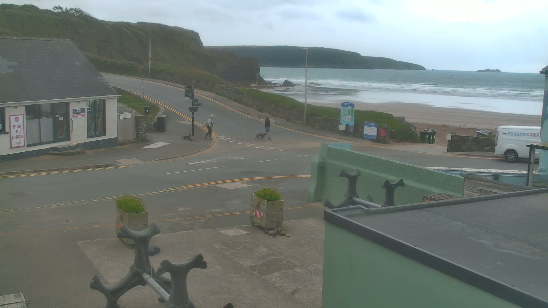 Broad Haven, Beach West View Live Cam - The Havens, Pembrokeshire, Dyfed, Wales, United Kingdom