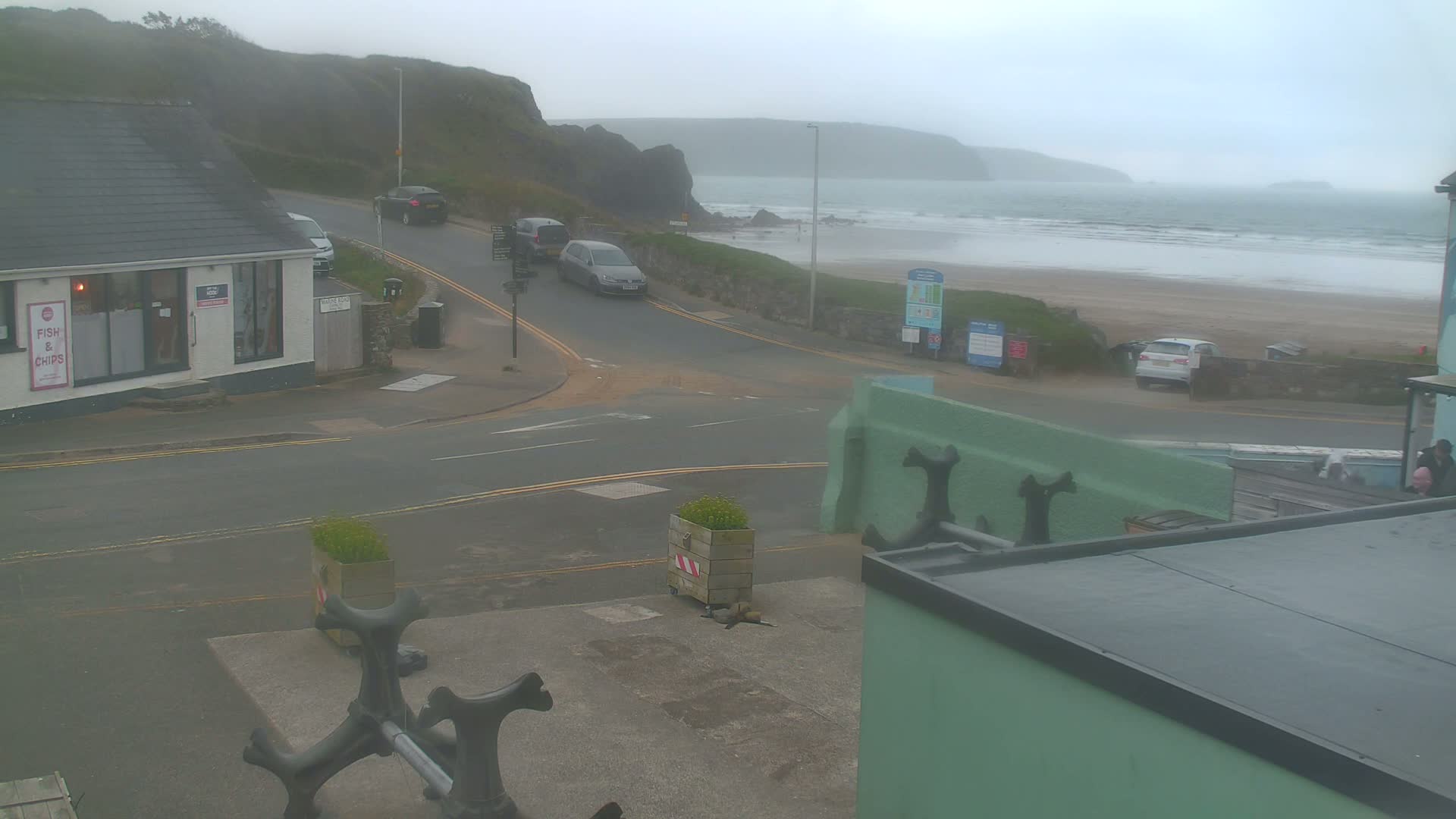 Broad Haven, Beach West View Live Cam - The Havens, Pembrokeshire, Dyfed, Wales, United Kingdom