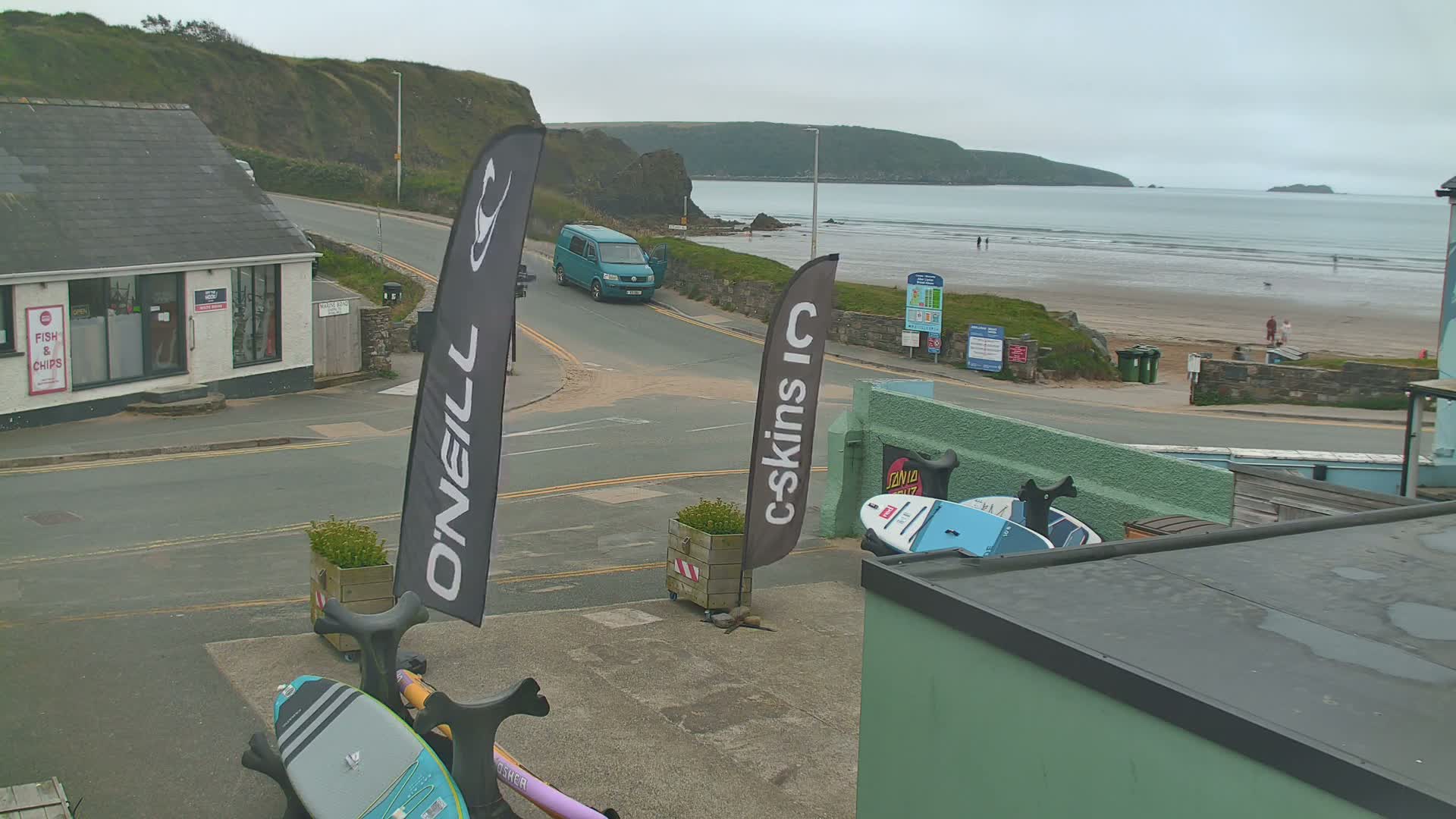 Broad Haven, Beach West View Live Cam - The Havens, Pembrokeshire, Dyfed, Wales, United Kingdom