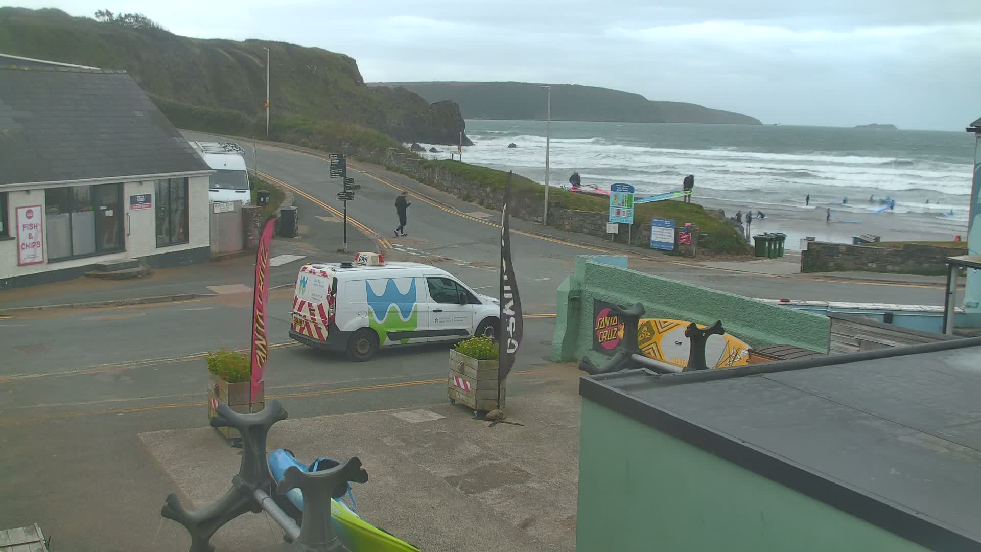 Broad Haven, Beach West View Live Cam - The Havens, Pembrokeshire, Dyfed, Wales, United Kingdom