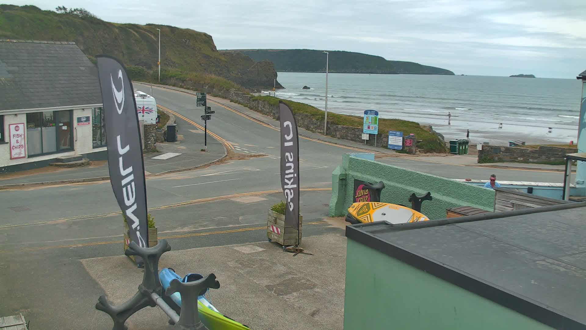 Broad Haven, Beach West View Live Cam - The Havens, Pembrokeshire, Dyfed, Wales, United Kingdom
