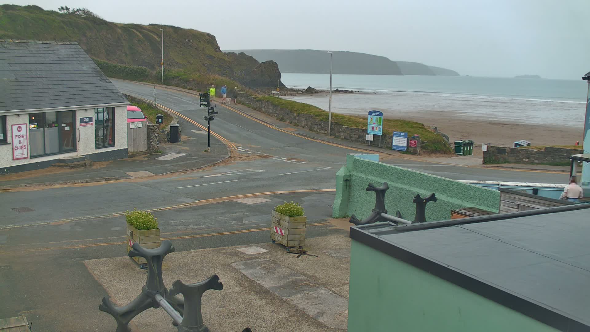 Broad Haven, Beach West View Live Cam - The Havens, Pembrokeshire, Dyfed, Wales, United Kingdom