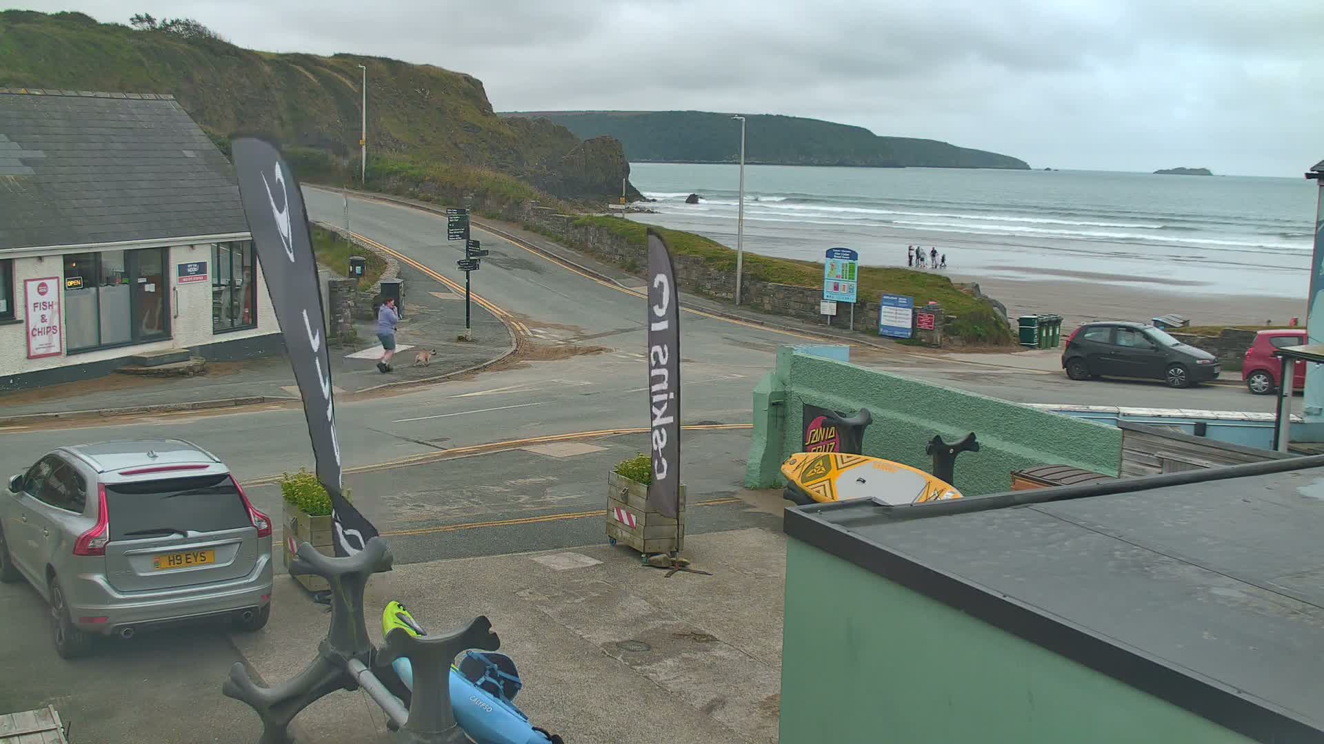Broad Haven, Beach West View Live Cam - The Havens, Pembrokeshire, Dyfed, Wales, United Kingdom
