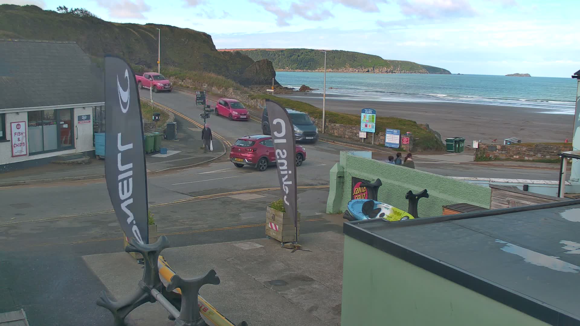 Broad Haven, Beach West View Live Cam - The Havens, Pembrokeshire, Dyfed, Wales, United Kingdom