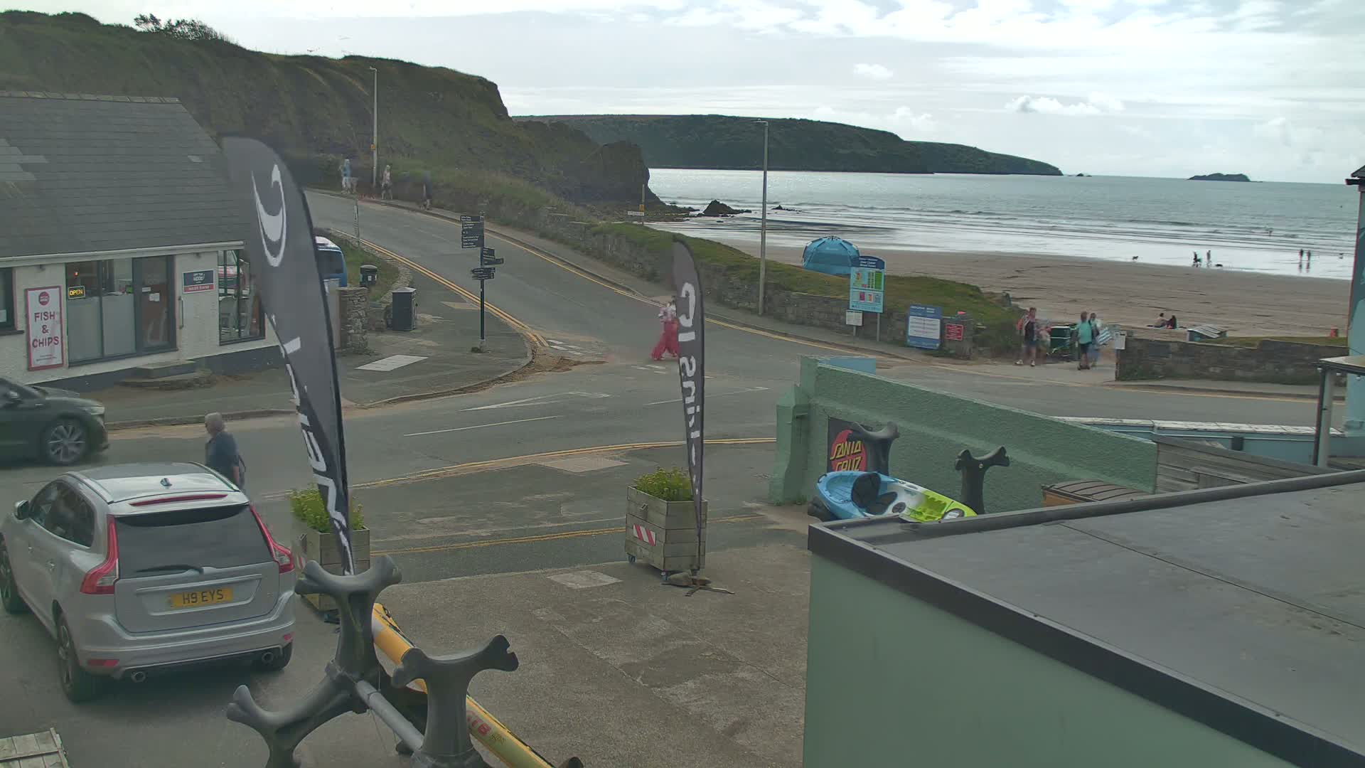 Broad Haven, Beach West View Live Cam - The Havens, Pembrokeshire, Dyfed, Wales, United Kingdom