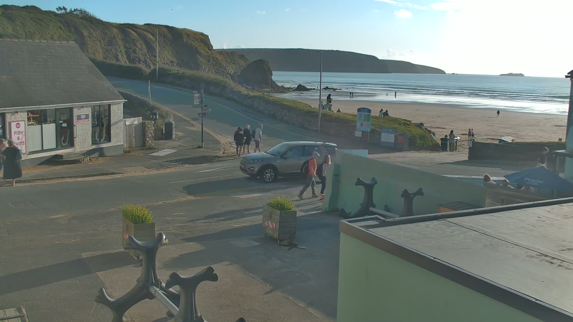 Broad Haven, Beach West View Live Cam - The Havens, Pembrokeshire, Dyfed, Wales, United Kingdom