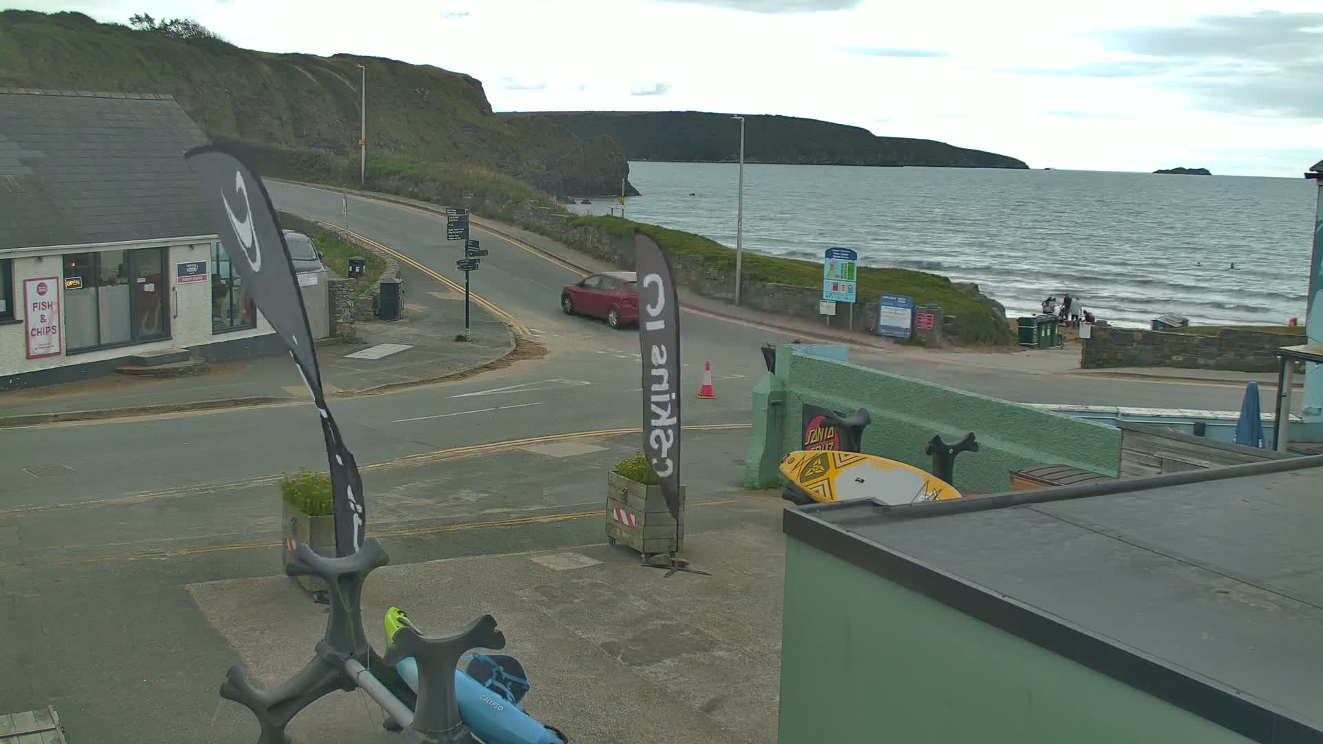 Broad Haven, Beach West View Live Cam - The Havens, Pembrokeshire, Dyfed, Wales, United Kingdom