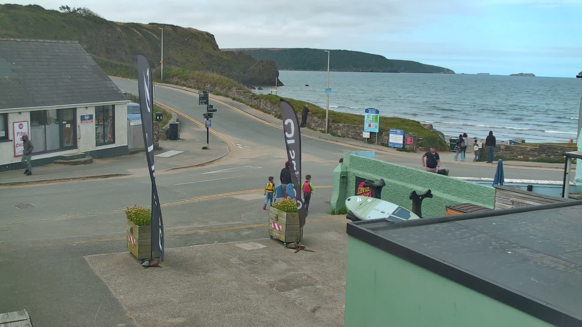Broad Haven, Beach West View Live Cam - The Havens, Pembrokeshire, Dyfed, Wales, United Kingdom