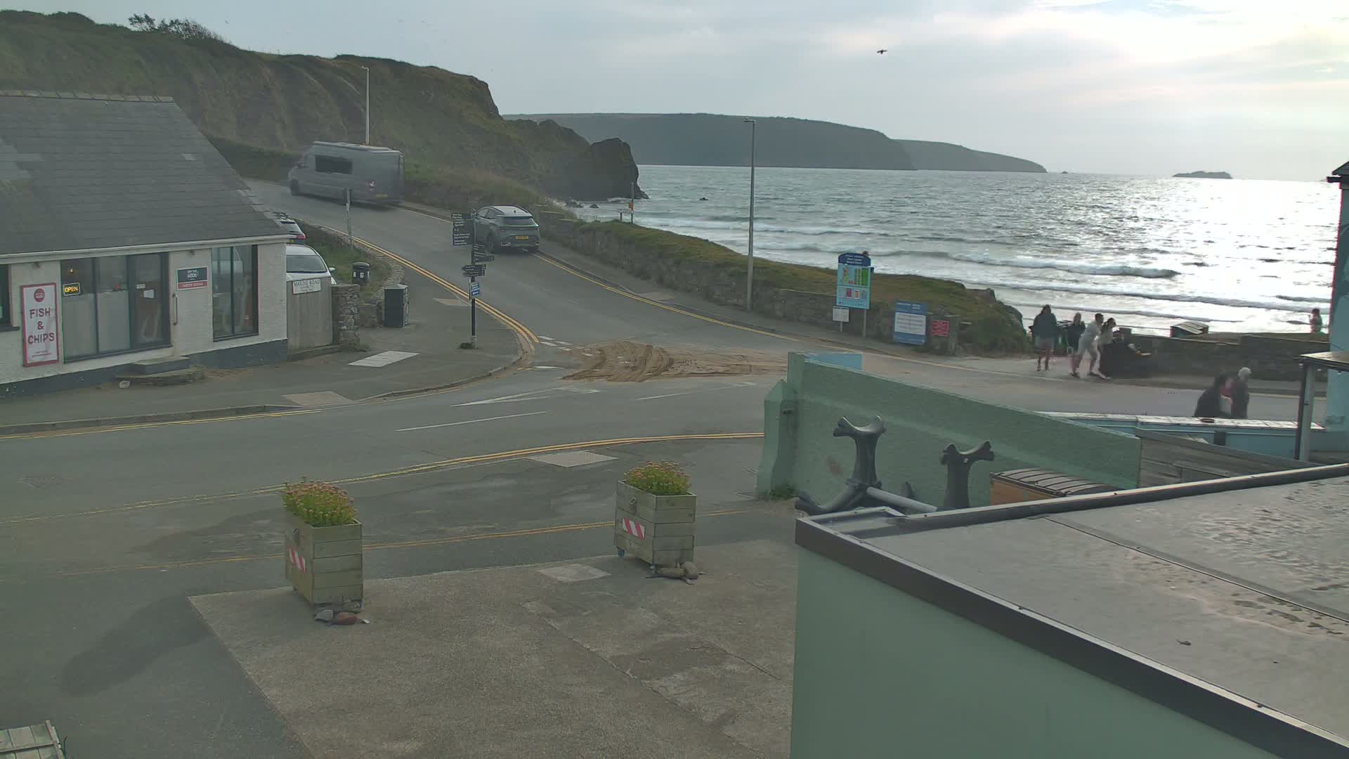 Broad Haven, Beach West View Live Cam - The Havens, Pembrokeshire, Dyfed, Wales, United Kingdom