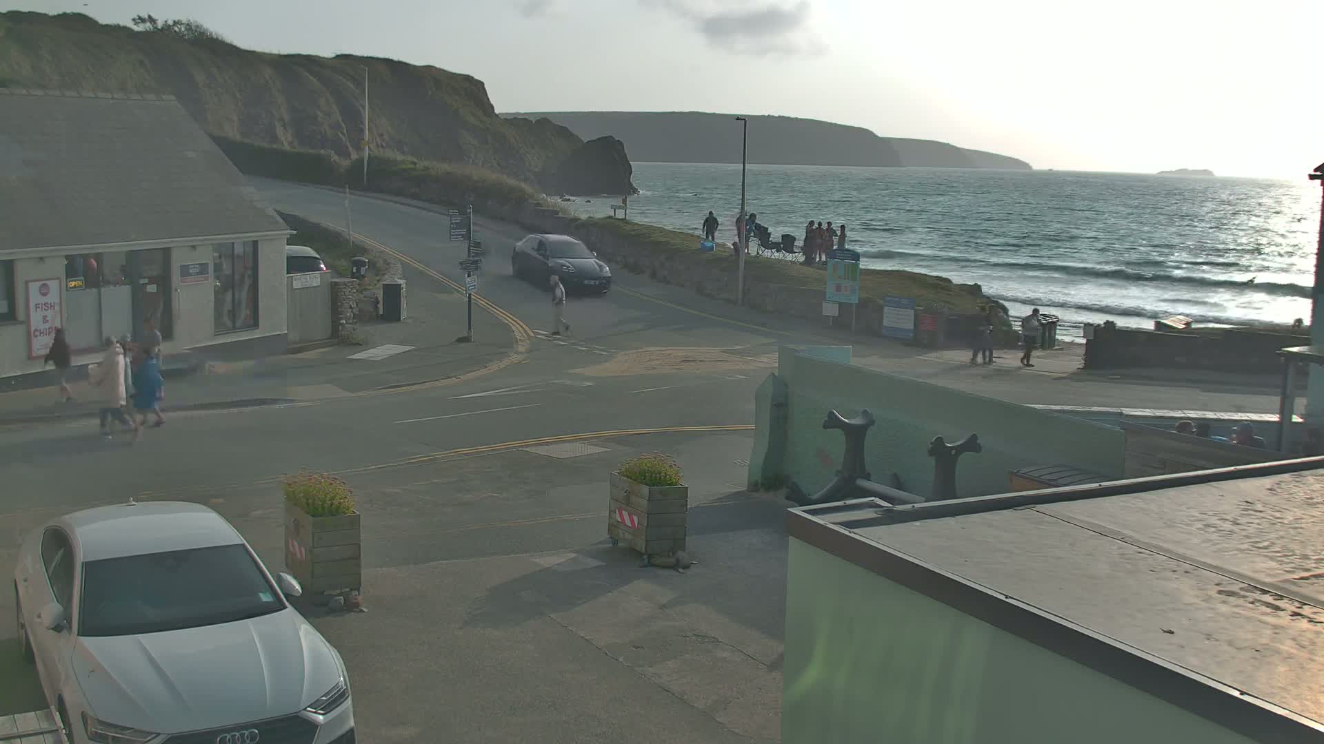 Broad Haven, Beach West View Live Cam - The Havens, Pembrokeshire, Dyfed, Wales, United Kingdom