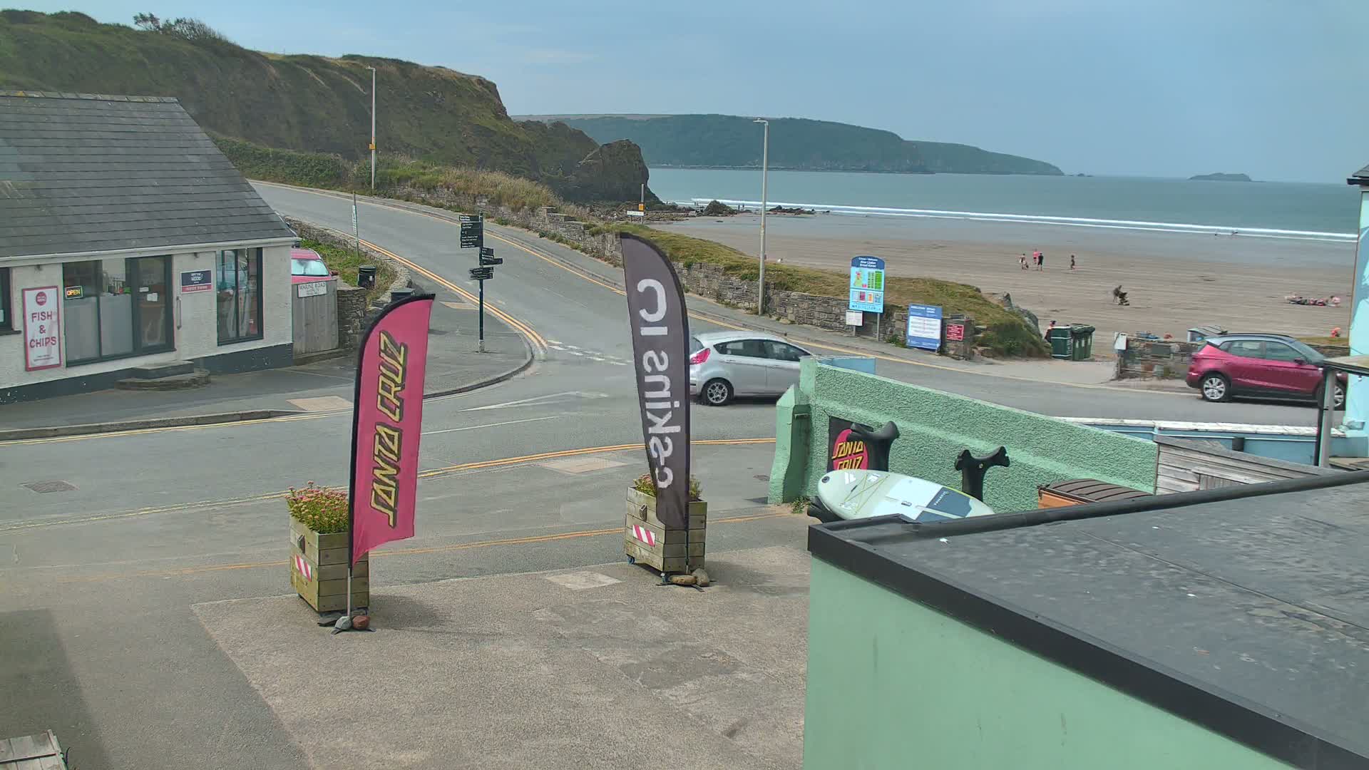 Broad Haven, Beach West View Live Cam - The Havens, Pembrokeshire, Dyfed, Wales, United Kingdom