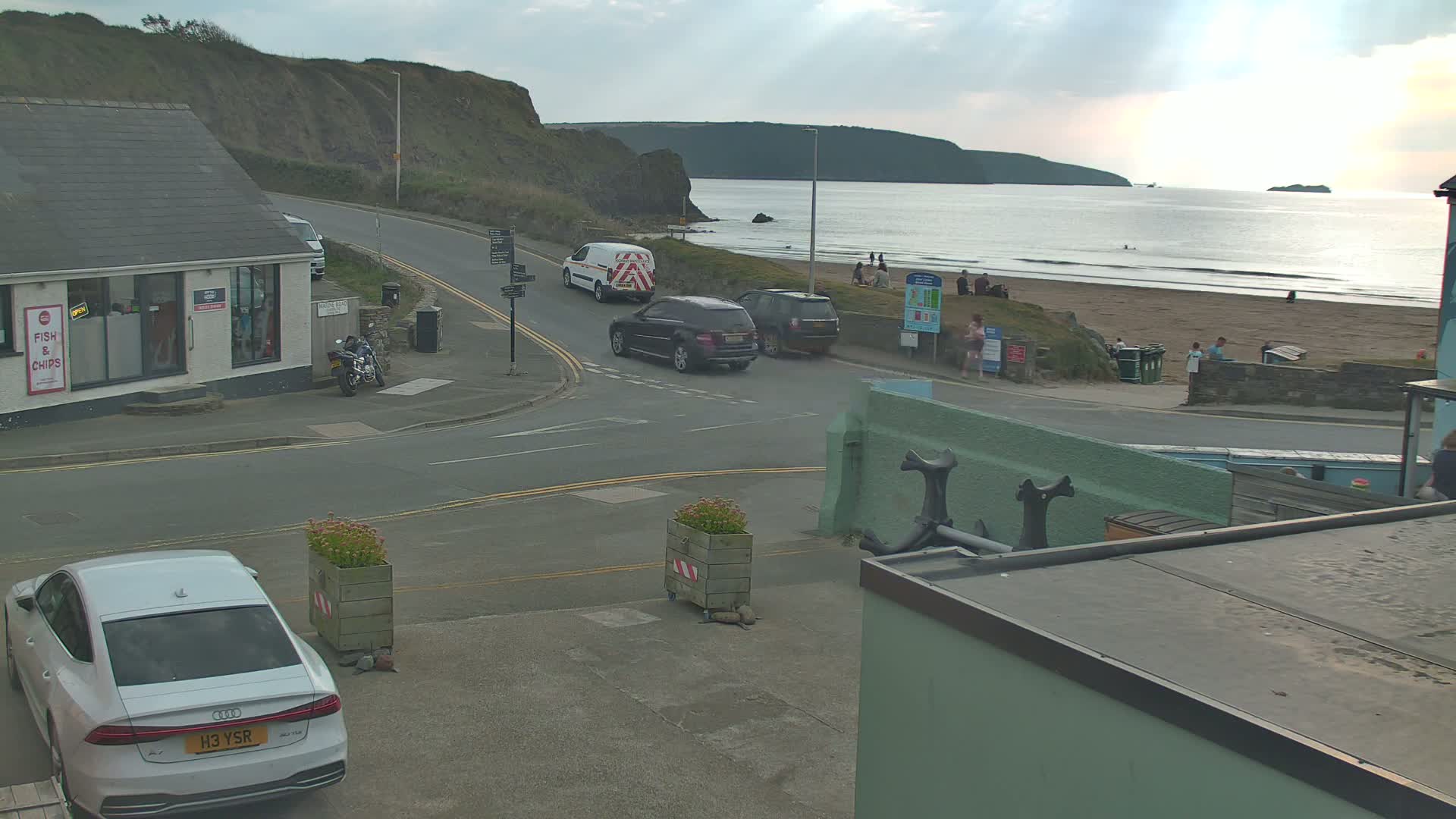 Broad Haven, Beach West View Live Cam - The Havens, Pembrokeshire, Dyfed, Wales, United Kingdom