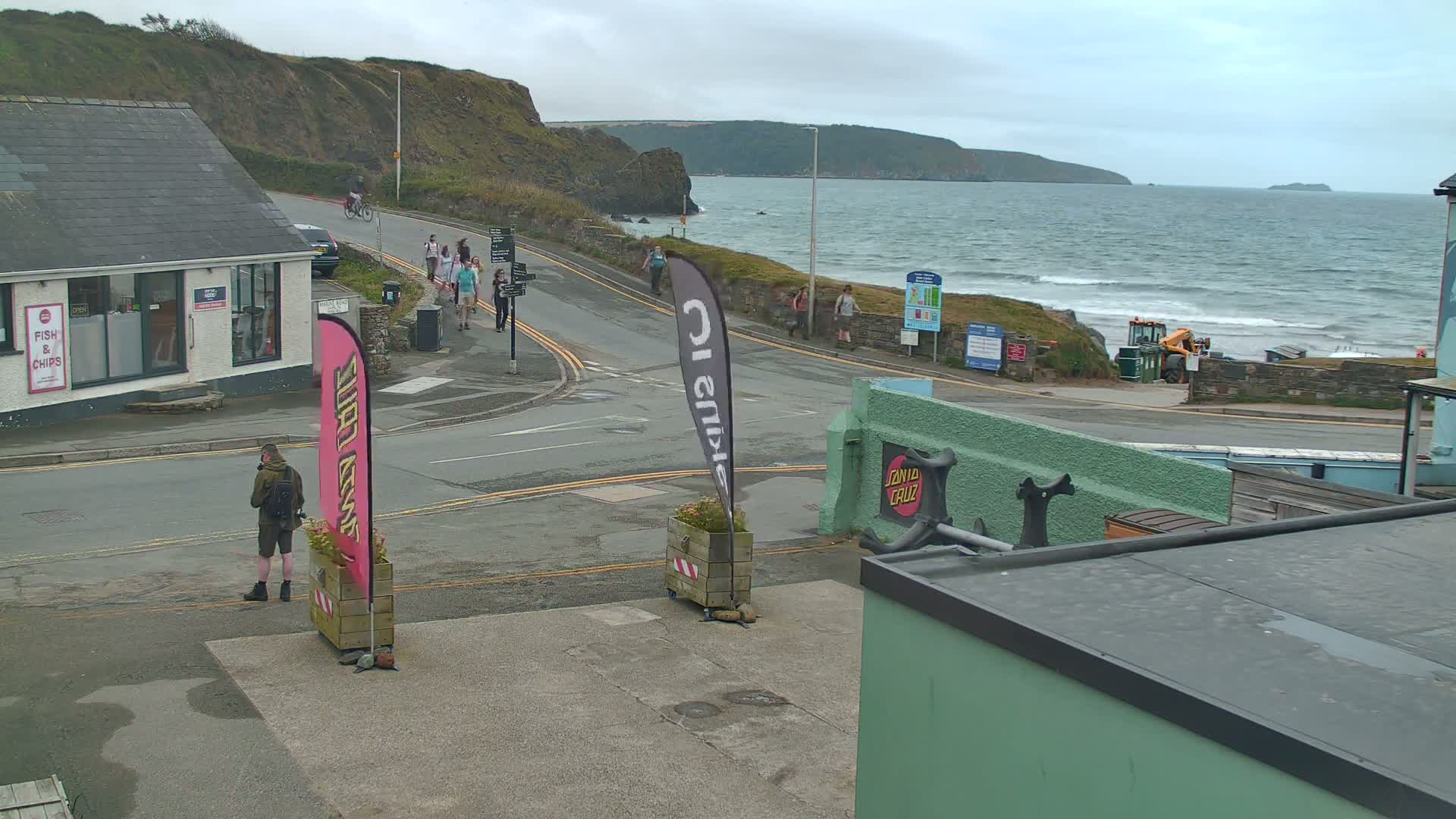 Broad Haven, Beach West View Live Cam - The Havens, Pembrokeshire, Dyfed, Wales, United Kingdom