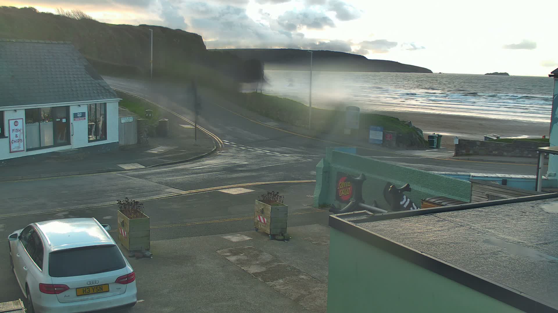 Broad Haven, Beach West View Live Cam - The Havens, Pembrokeshire, Dyfed, Wales, United Kingdom