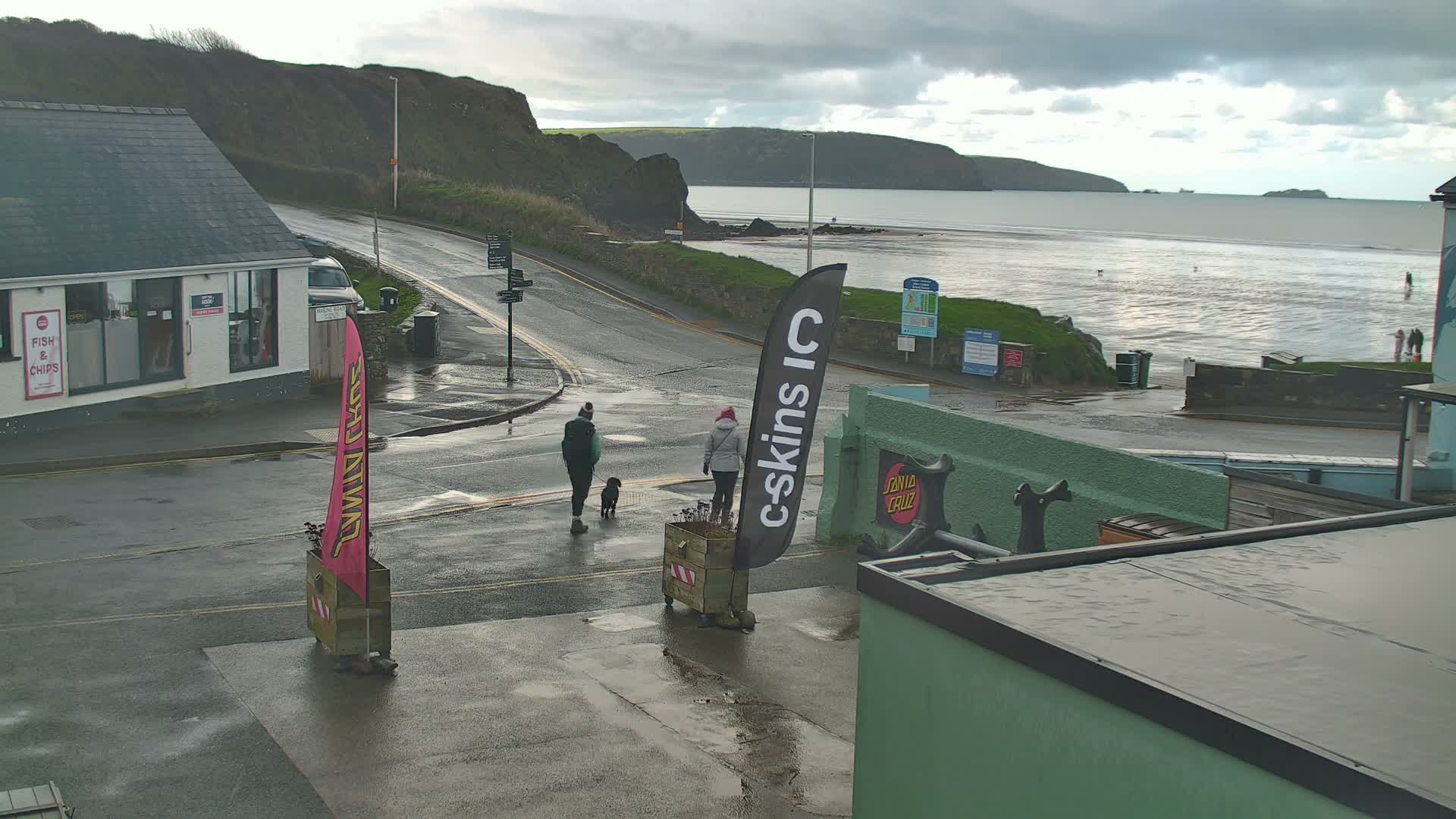 Broad Haven, Beach West View Live Cam - The Havens, Pembrokeshire, Dyfed, Wales, United Kingdom