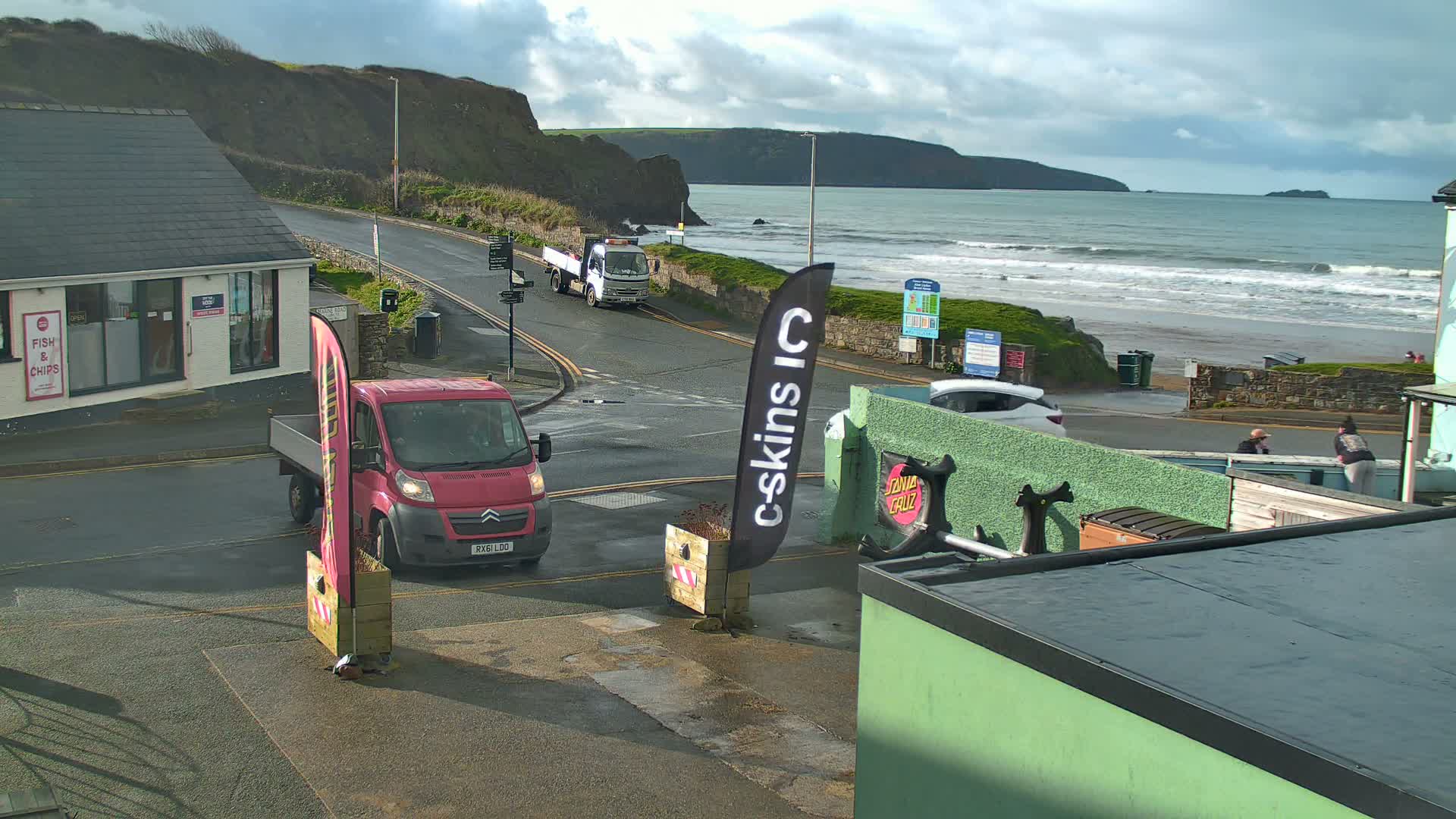 Broad Haven, Beach West View Live Cam - The Havens, Pembrokeshire, Dyfed, Wales, United Kingdom